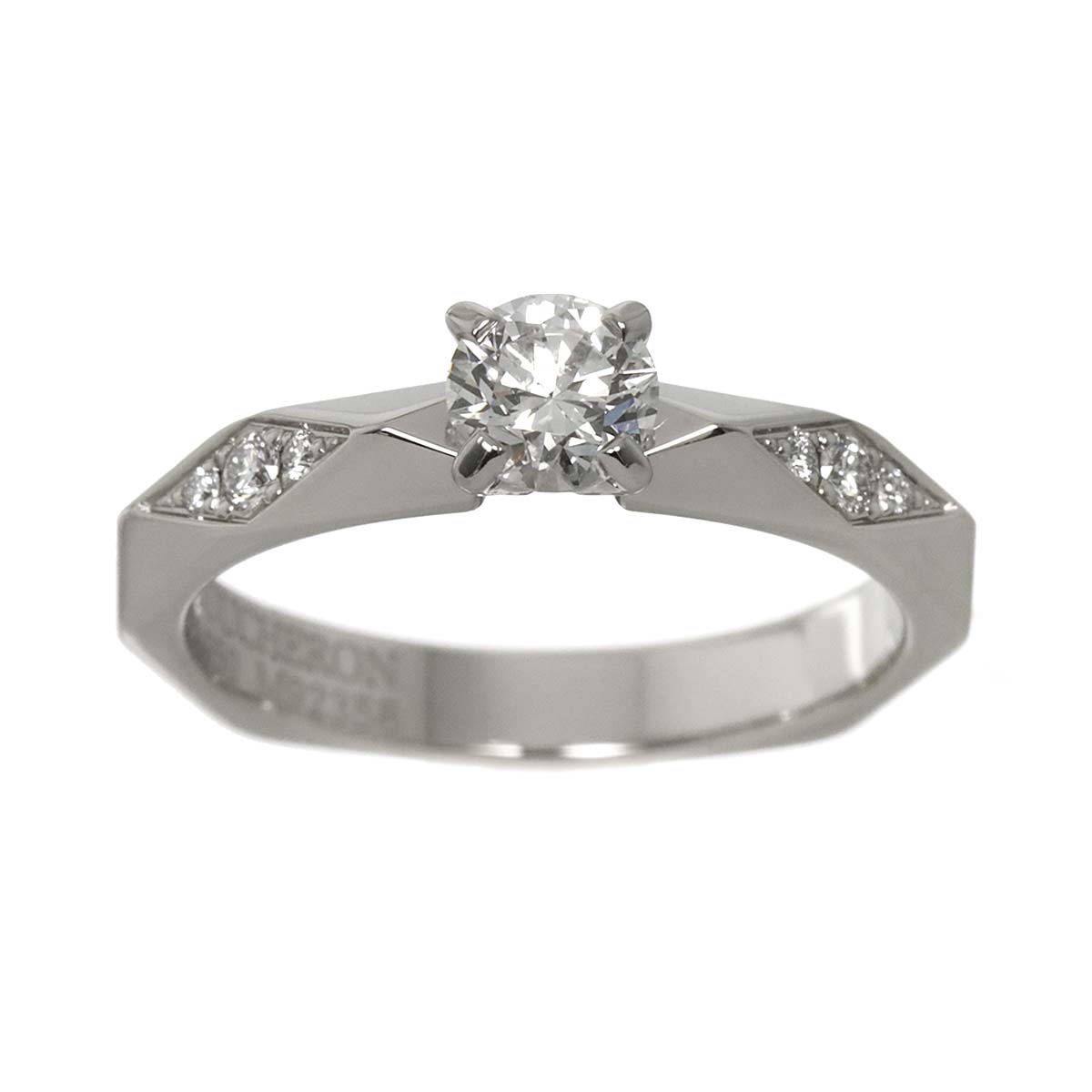 Facet Diamond 0.33ct E/VVS2/3EX Ring Platinum Size48 4.5(US)