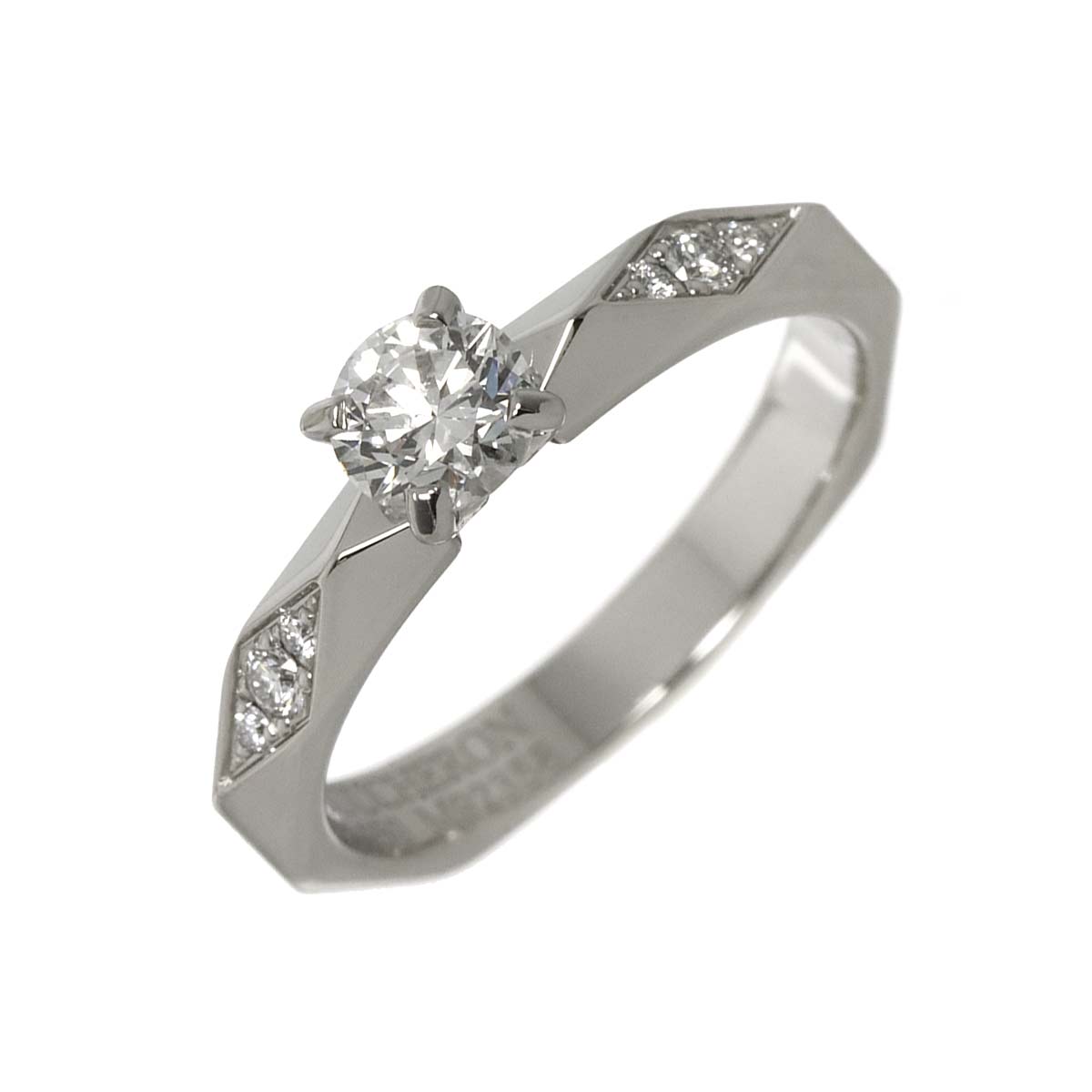 Facet Diamond 0.33ct E/VVS2/3EX Ring Platinum Size48 4.5(US)