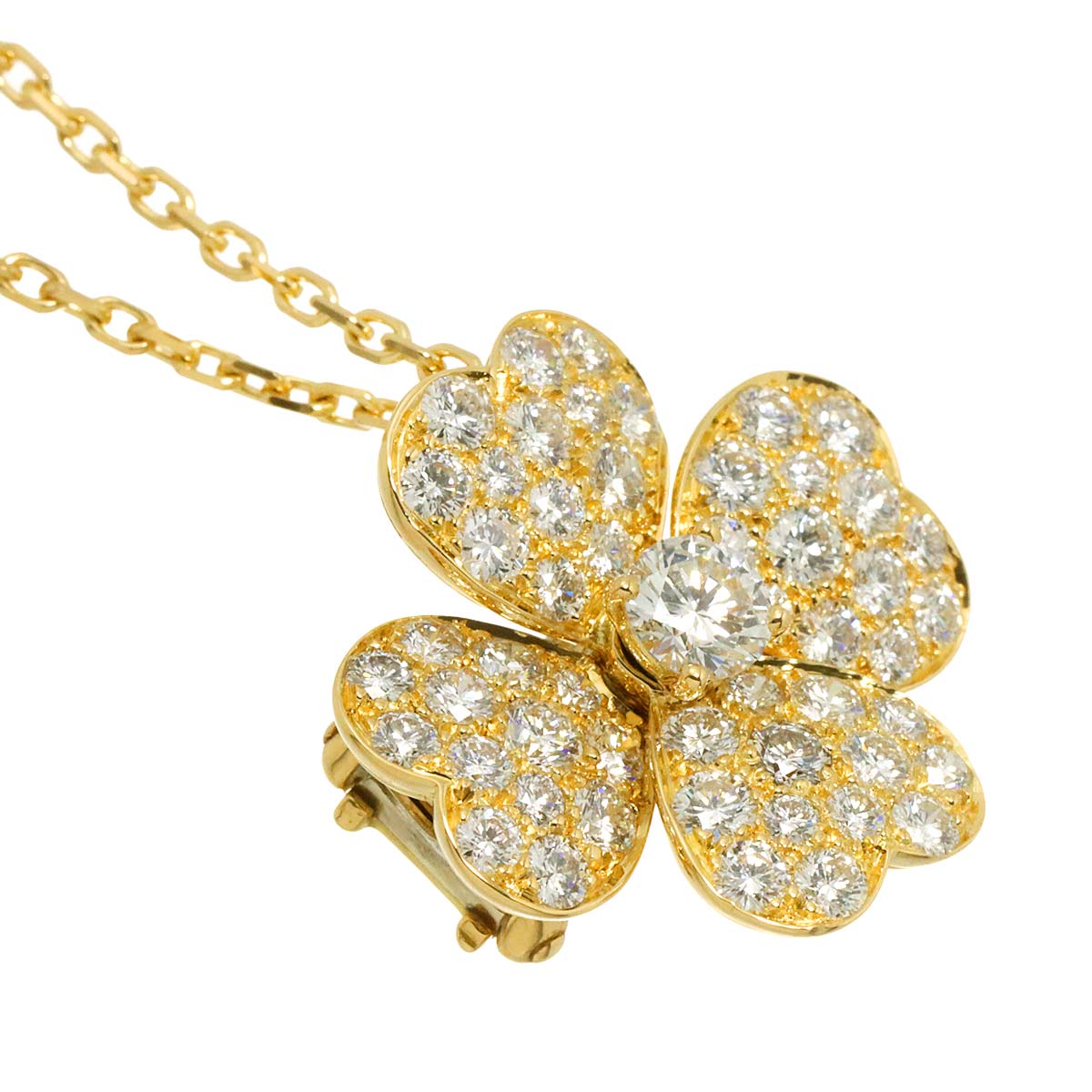 Cosmos Diamond Flower MM Necklace Brooch 18K YG 750 90289838
