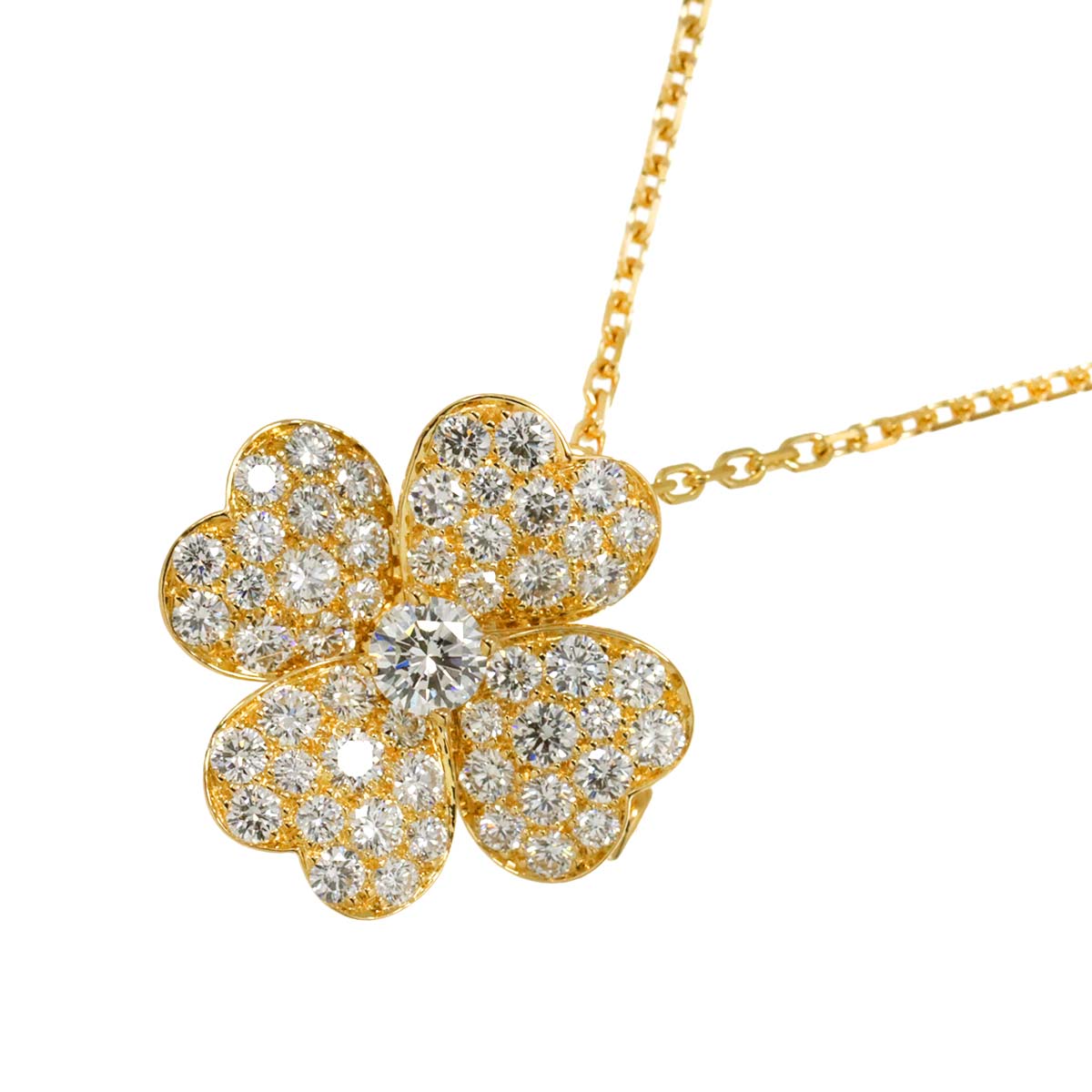 Cosmos Diamond Flower MM Necklace Brooch 18K YG 750 90289838
