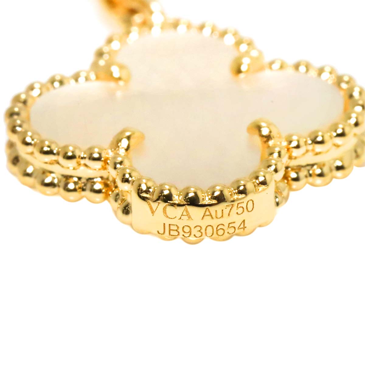 Magic Alhambra 6P Mother of Pearl MOP Necklace 18K YG