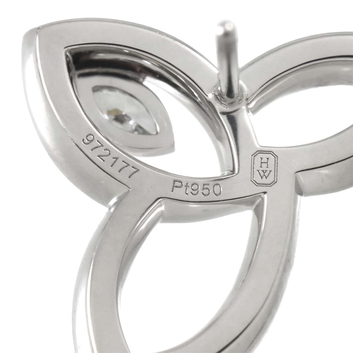 Lily cluster Diamond Earrings Pierced Platinum