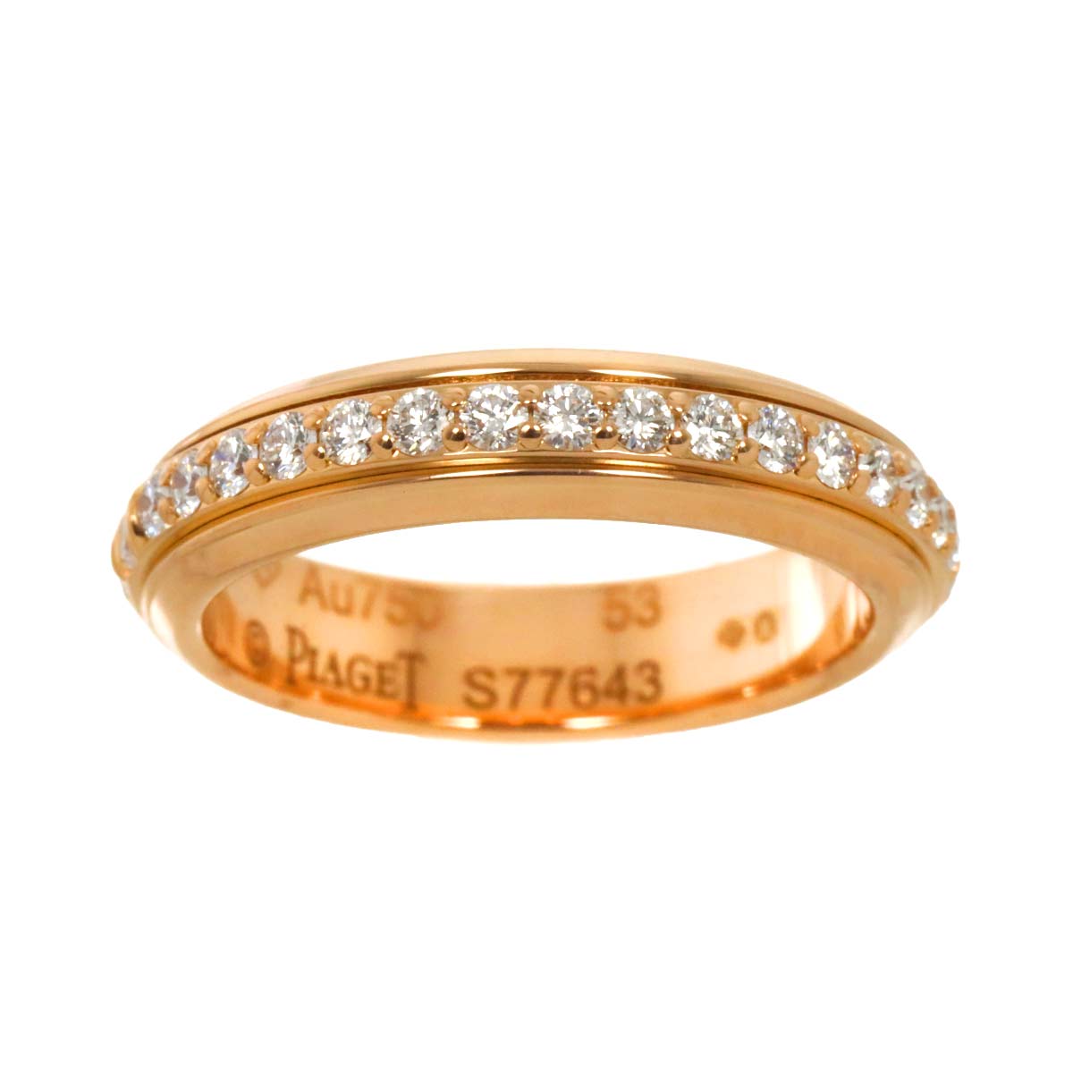 Possession Diamond Ring 18K Pink Gold 750 Size57 7.5-7.75(US)