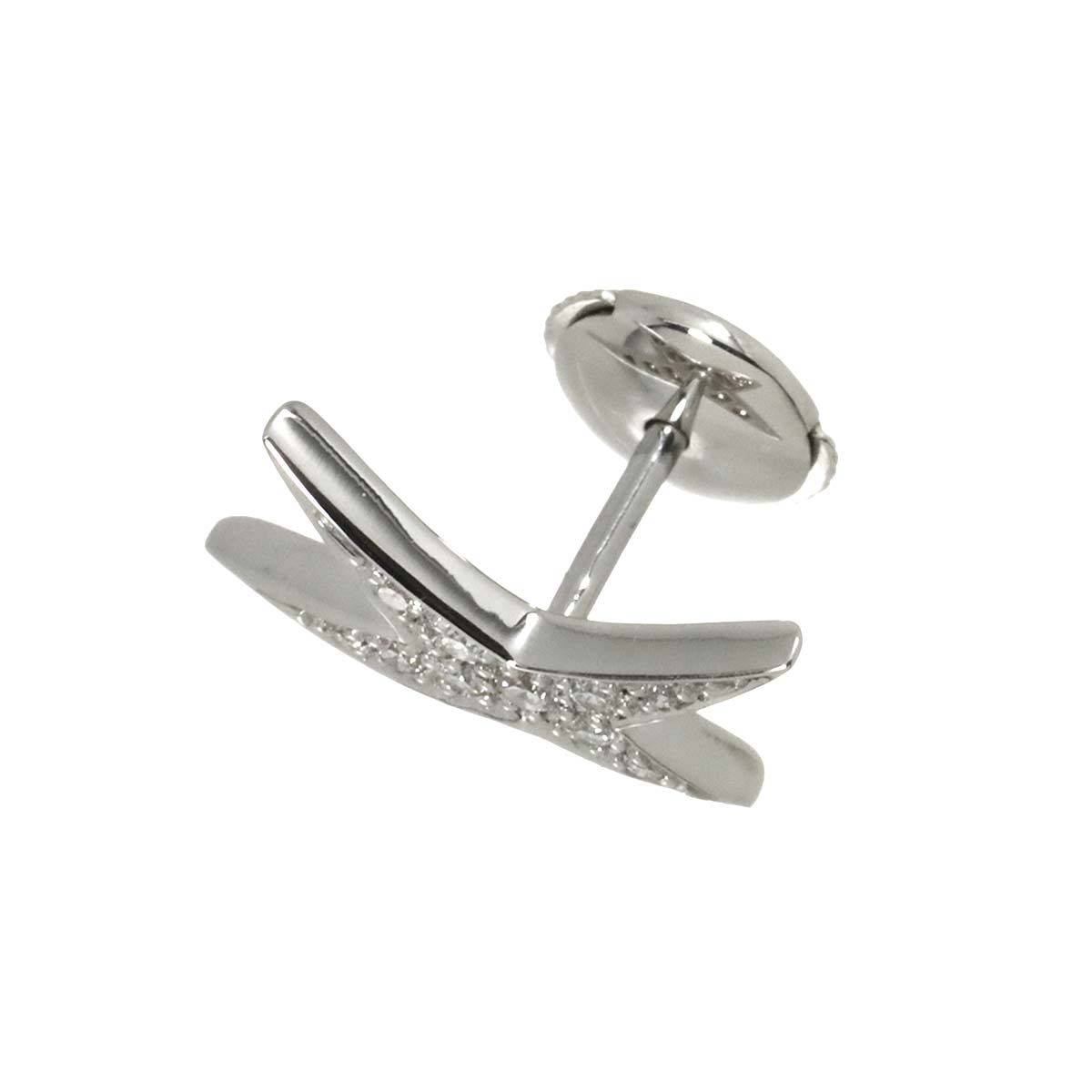 Diamond Earrings Pierced 18K WG 750 One Piece only