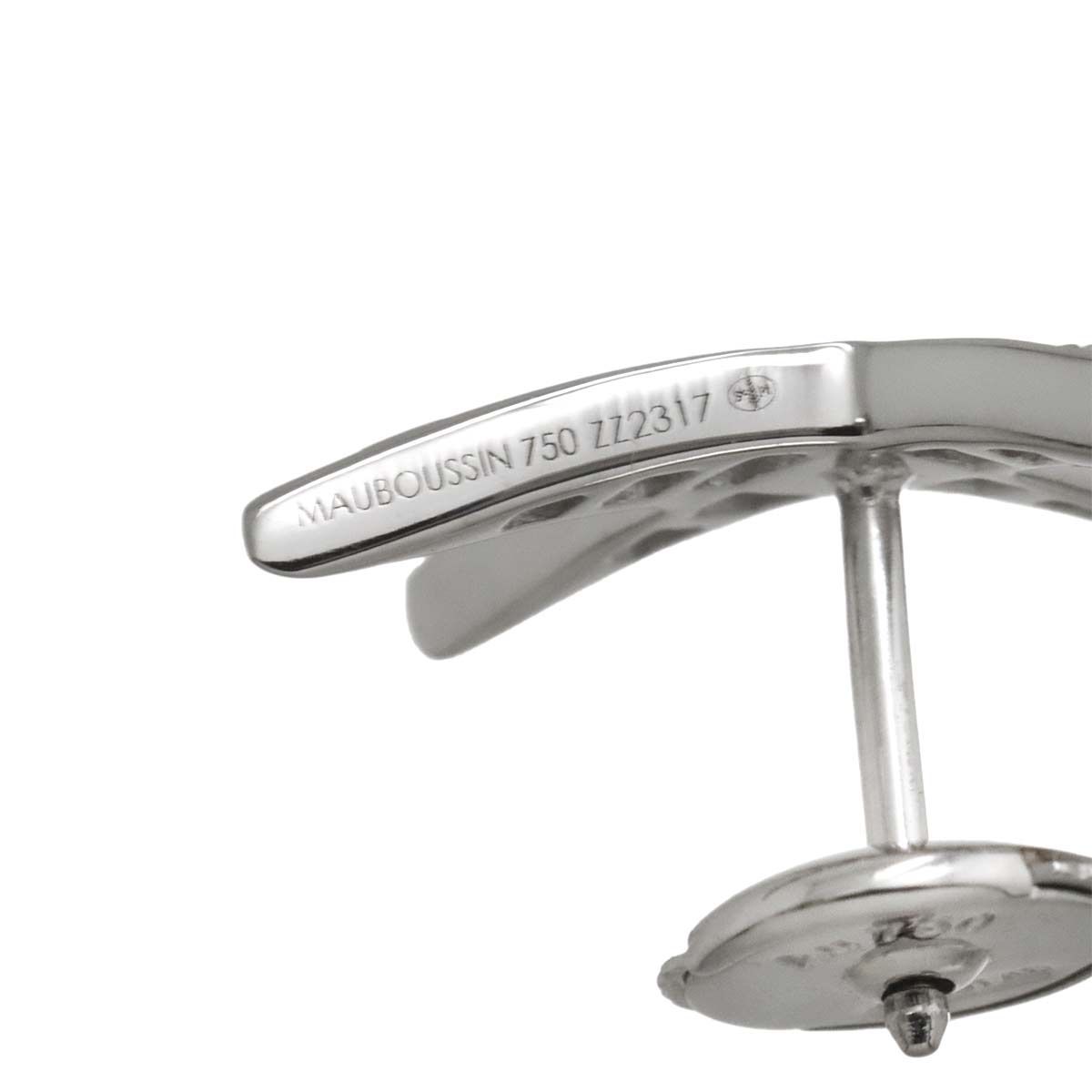 Diamond Earrings Pierced 18K WG 750 One Piece only