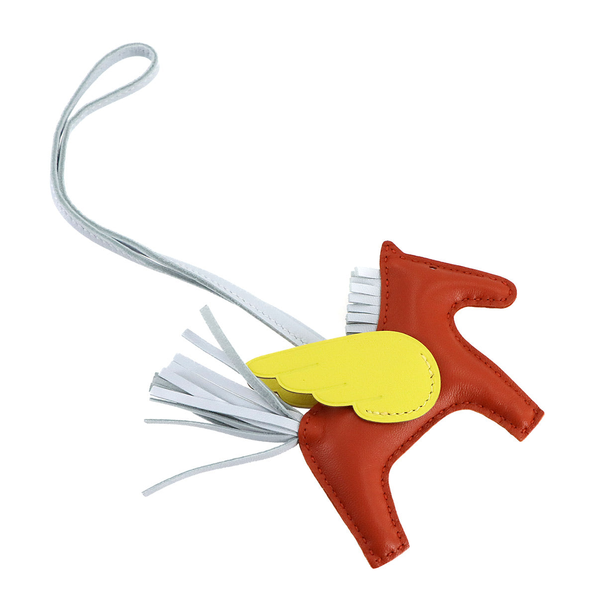 Rodeo Pegasus PM Bag Charm Agneau Milo Swift Cornaline Lime