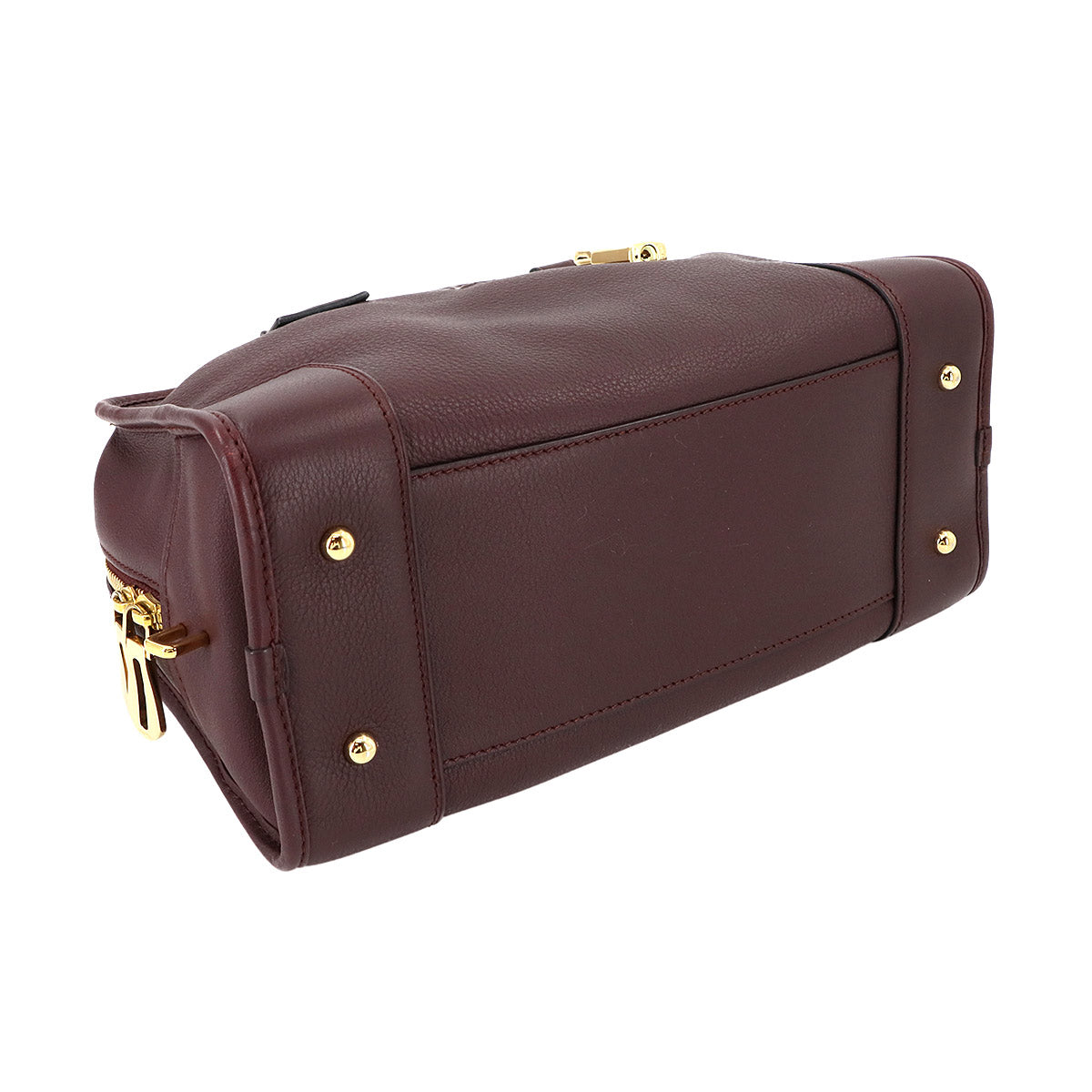 Amazona 28 Hand Bag Leather Bordeaux Anagram Purse