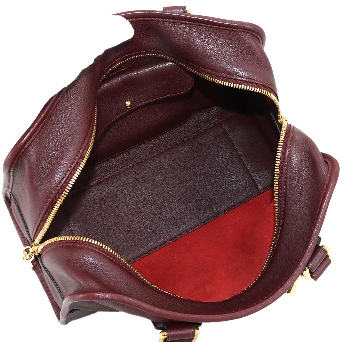 Amazona 28 Hand Bag Leather Bordeaux Anagram Purse