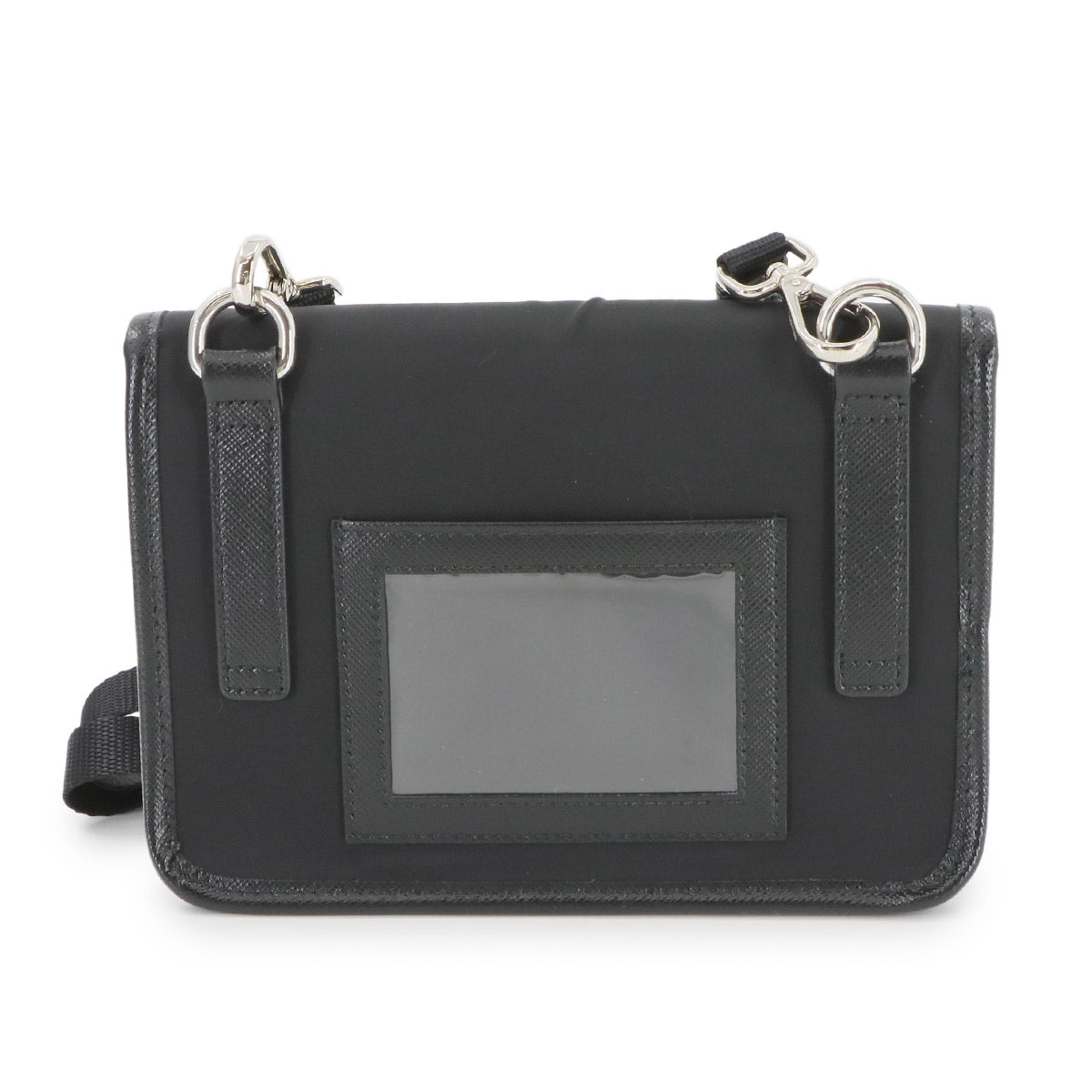 PRADA Shoulder Bag Nylon Saffiano Leather Black 2ZH108 Purse