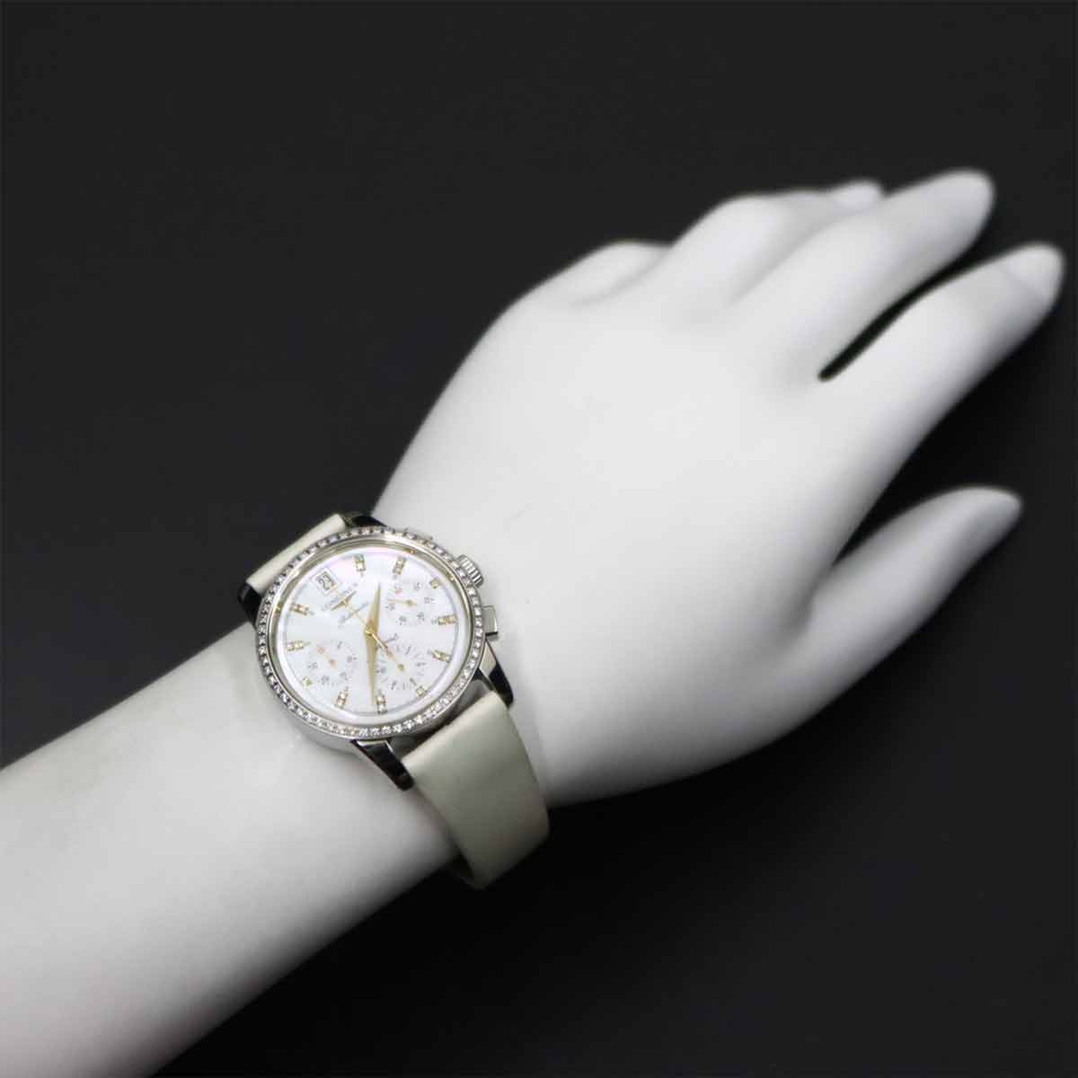 Conquest L1 141 0 Automatic Diamond Date White Shell Dial