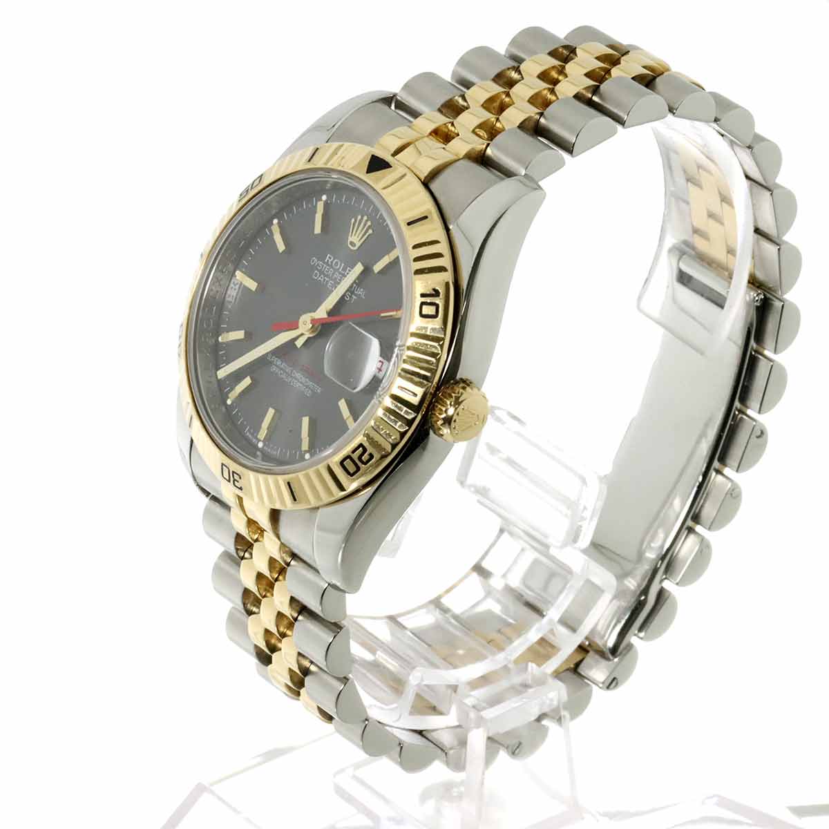 Datejust Turnograph 116263 Serial F 750 YG Gray Dial Mens