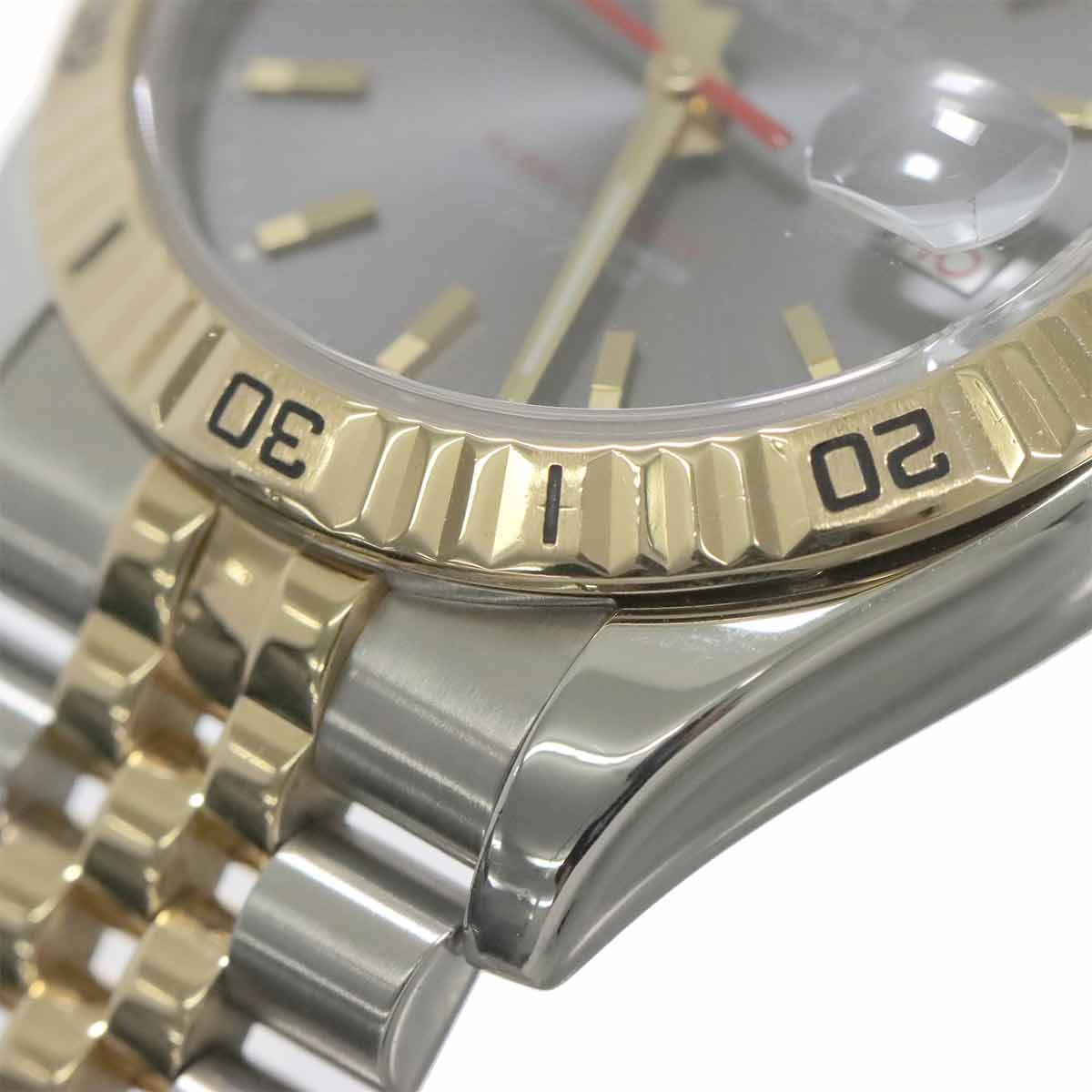 Datejust Turnograph 116263 Serial F 750 YG Gray Dial Mens