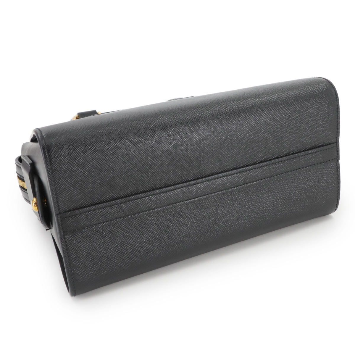 2way Hand Shoulder Bag Saffiano Leather Nero 1BA164 Black