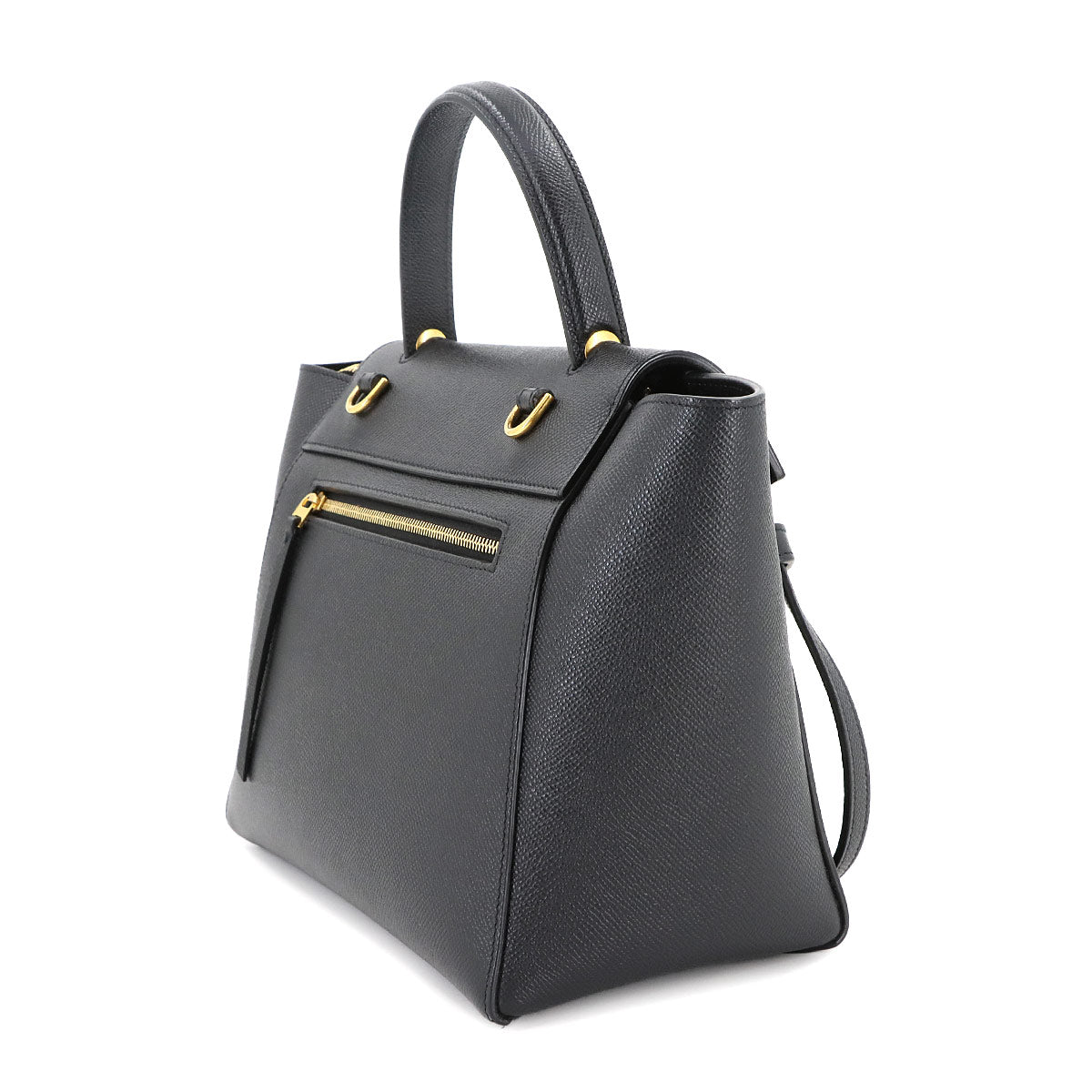 Belt Bag Micro 2way Hand Shoulder Bag Leather Black 189153