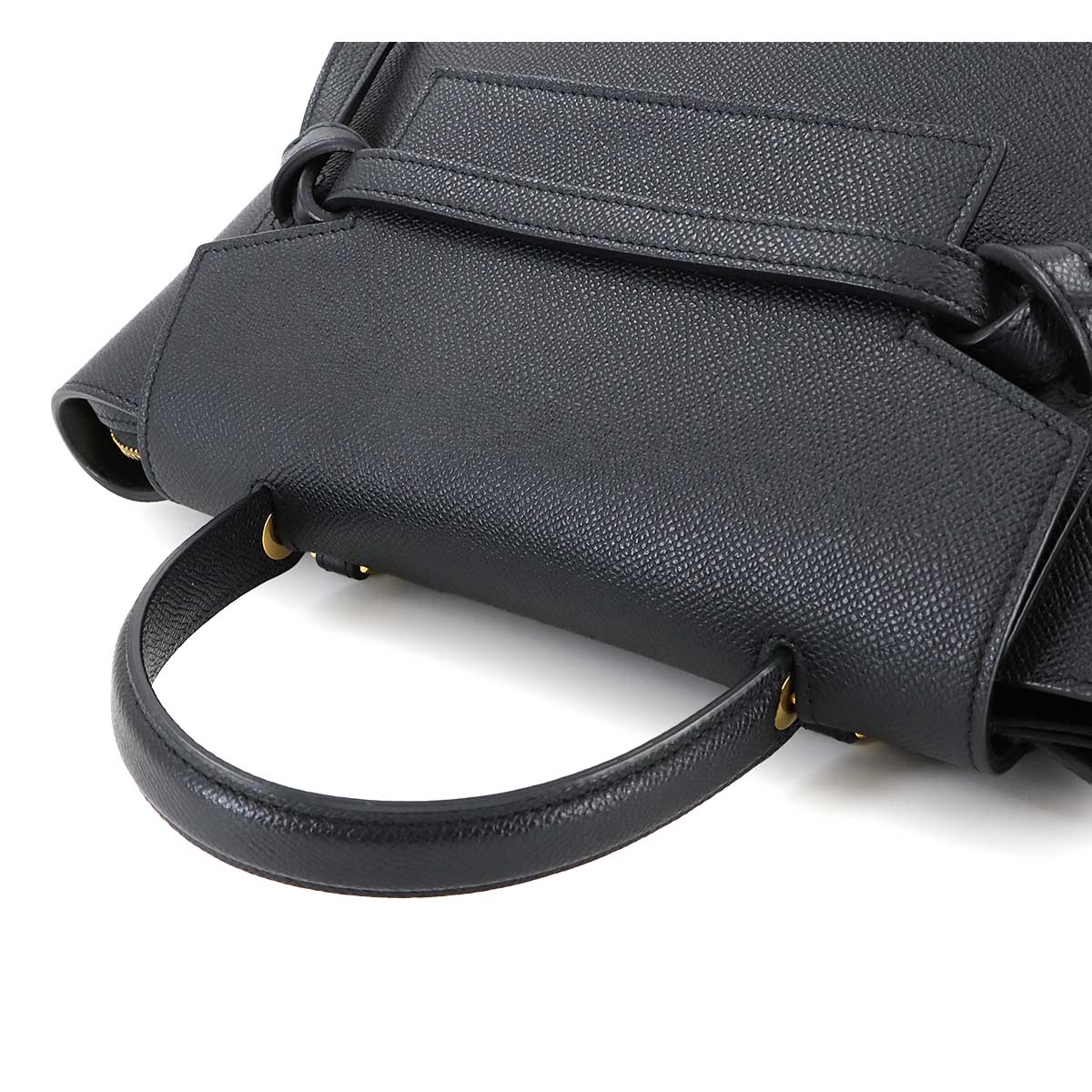 Belt Bag Micro 2way Hand Shoulder Bag Leather Black 189153