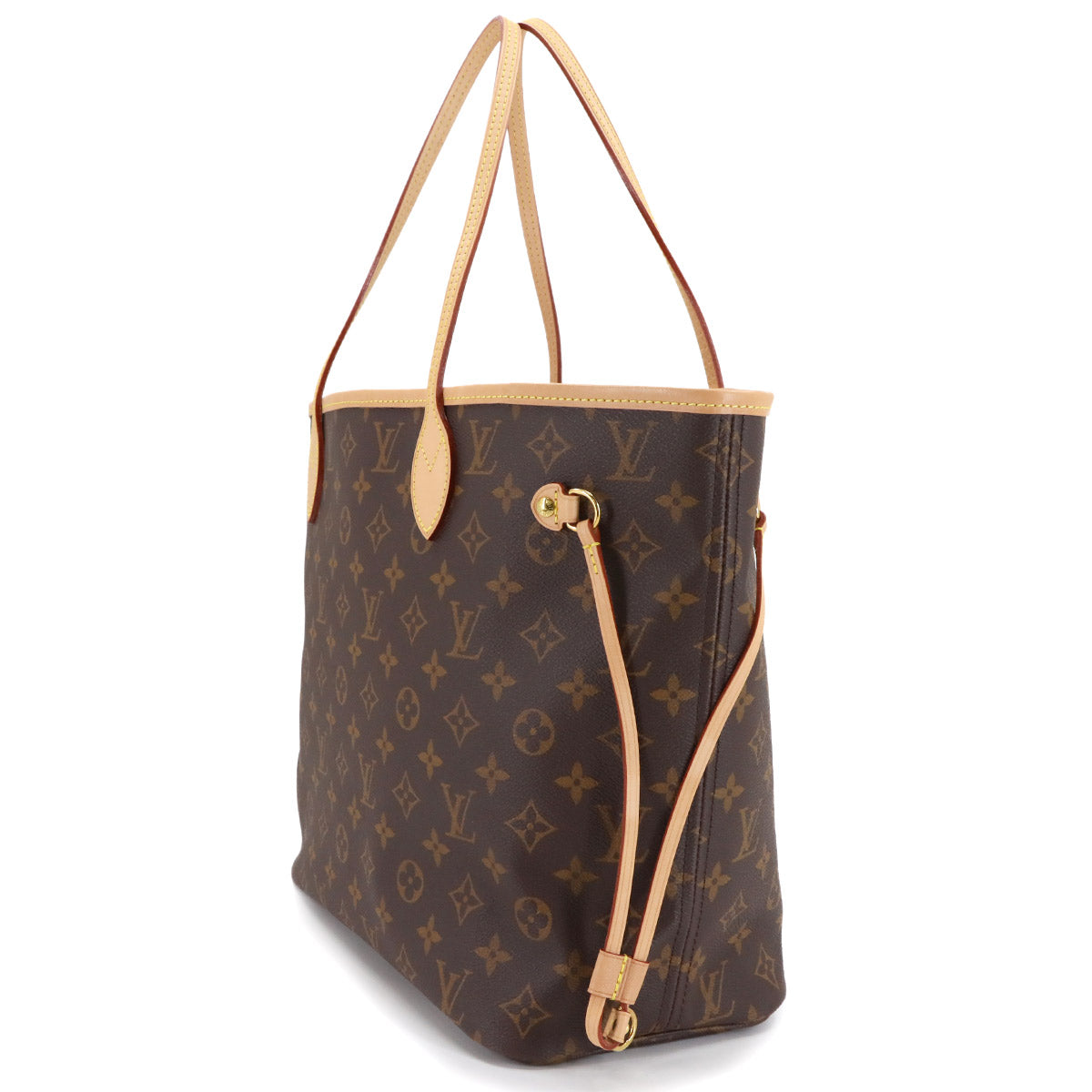 Monogram Neverfull MM Tote Bag Brown Cerise M46987