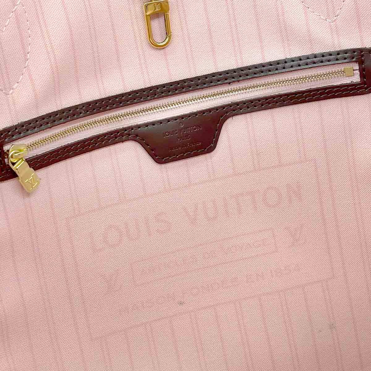 Damier Neverfull MM Tote Bag Rose Ballerine N41603 Purse