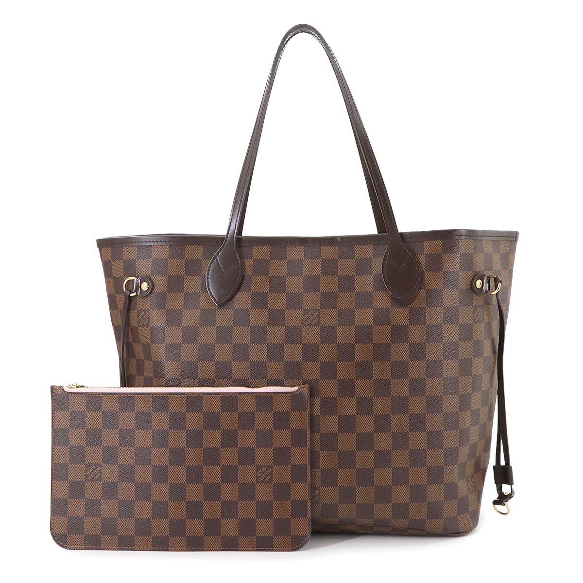 Damier Neverfull MM Tote Bag Rose Ballerine N41603 Purse