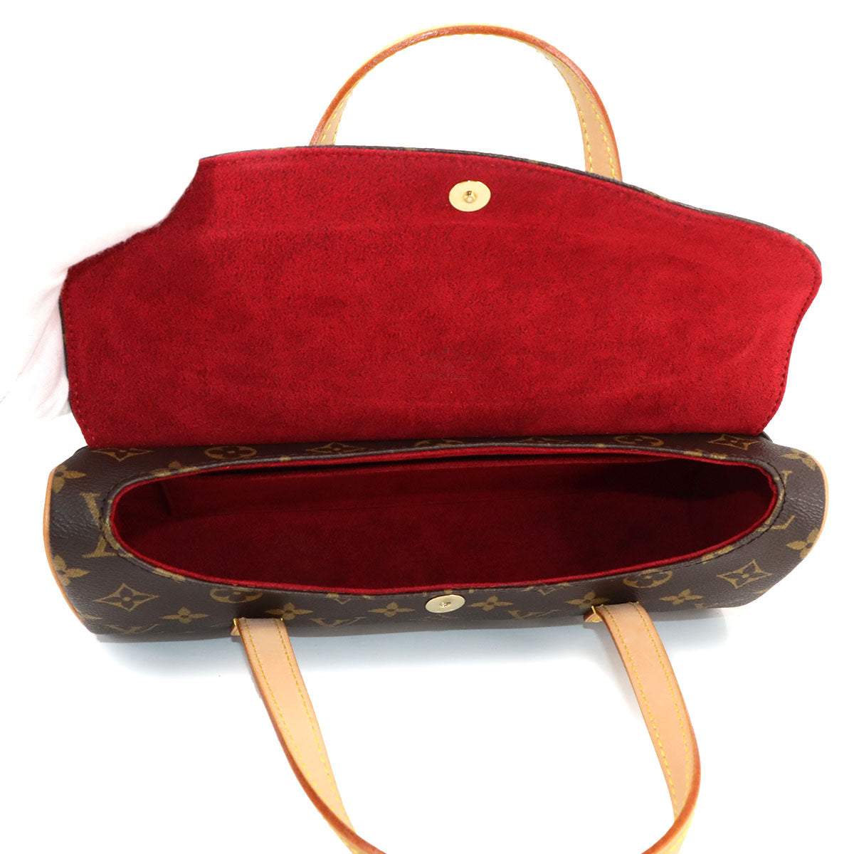 LOUIS VUITTON Monogram Sonatine Hand Bag Brown M51902 Purse