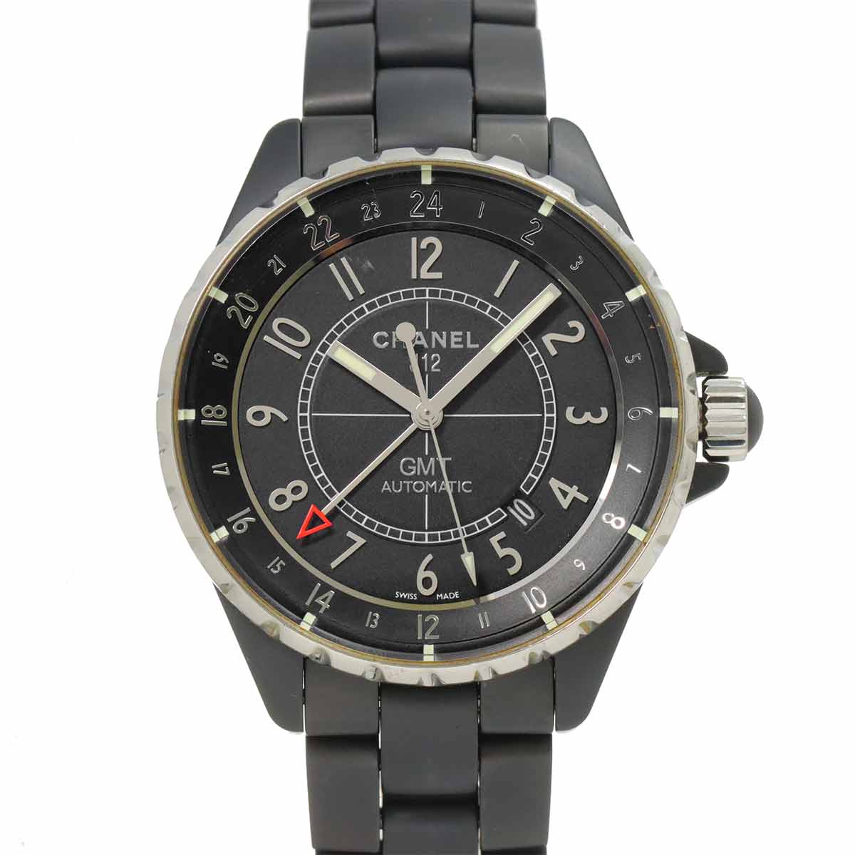 J12 GMT 41mm H3101 Mens Watch Date Black Ceramic Automatic 90290068