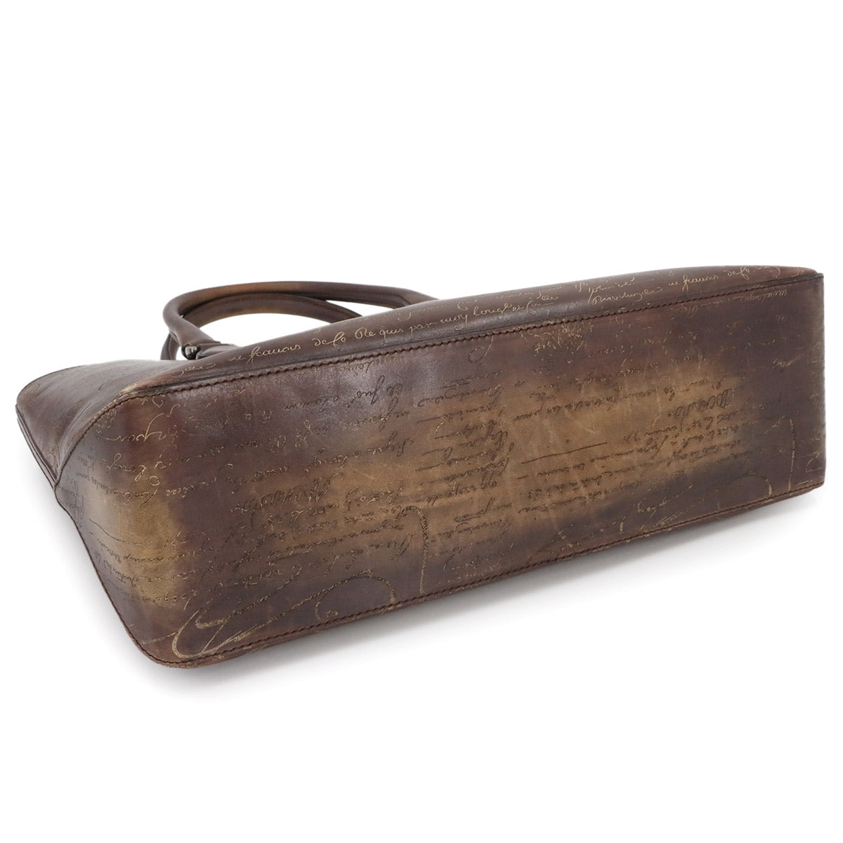 Calligraphy Toujours Tote Bag Venezia Leather Navy Purse