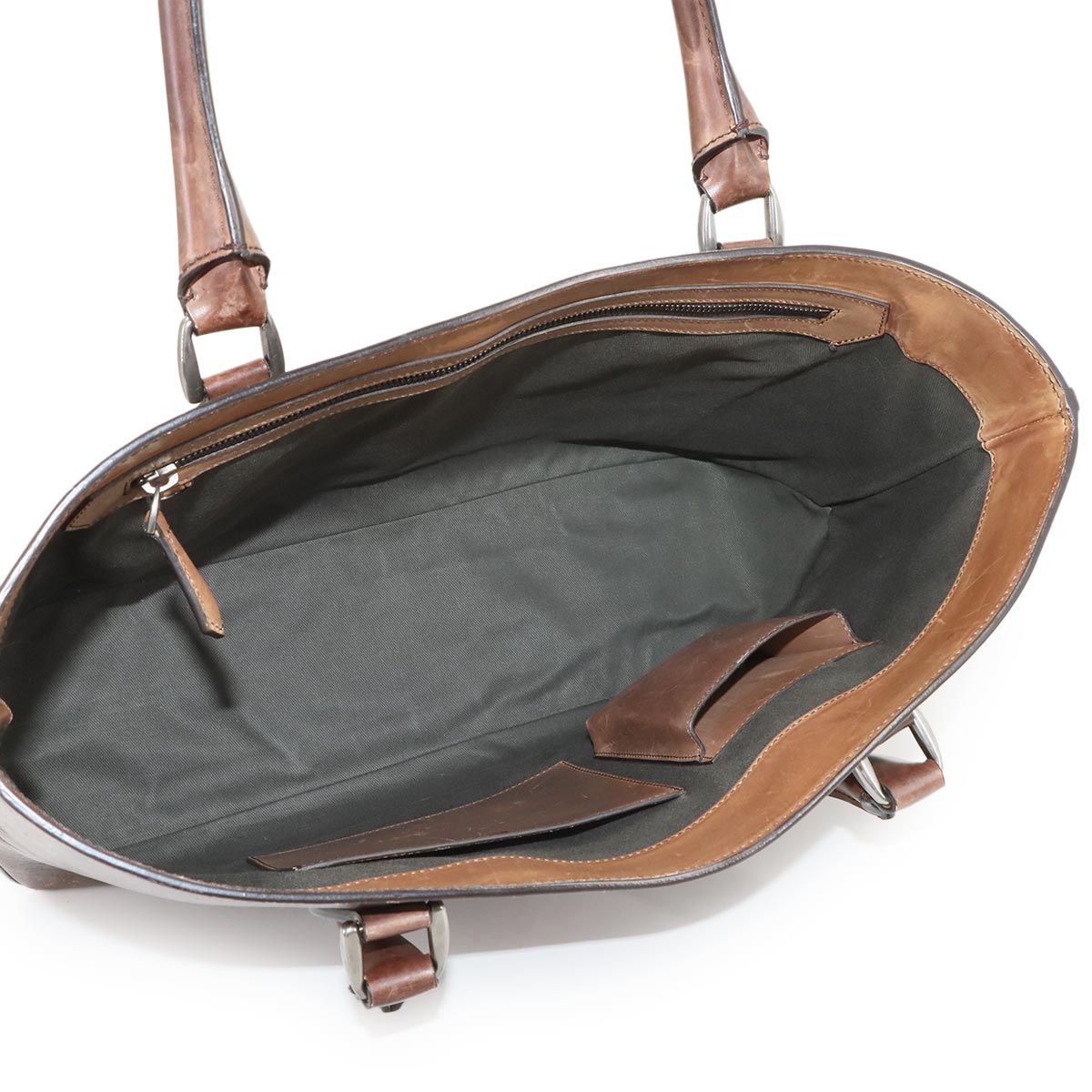 Calligraphy Toujours Tote Bag Venezia Leather Navy Purse