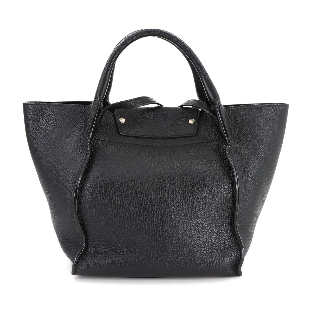 Big Bag Small With Longstrap Hand Shoulder Bag Leather Black
