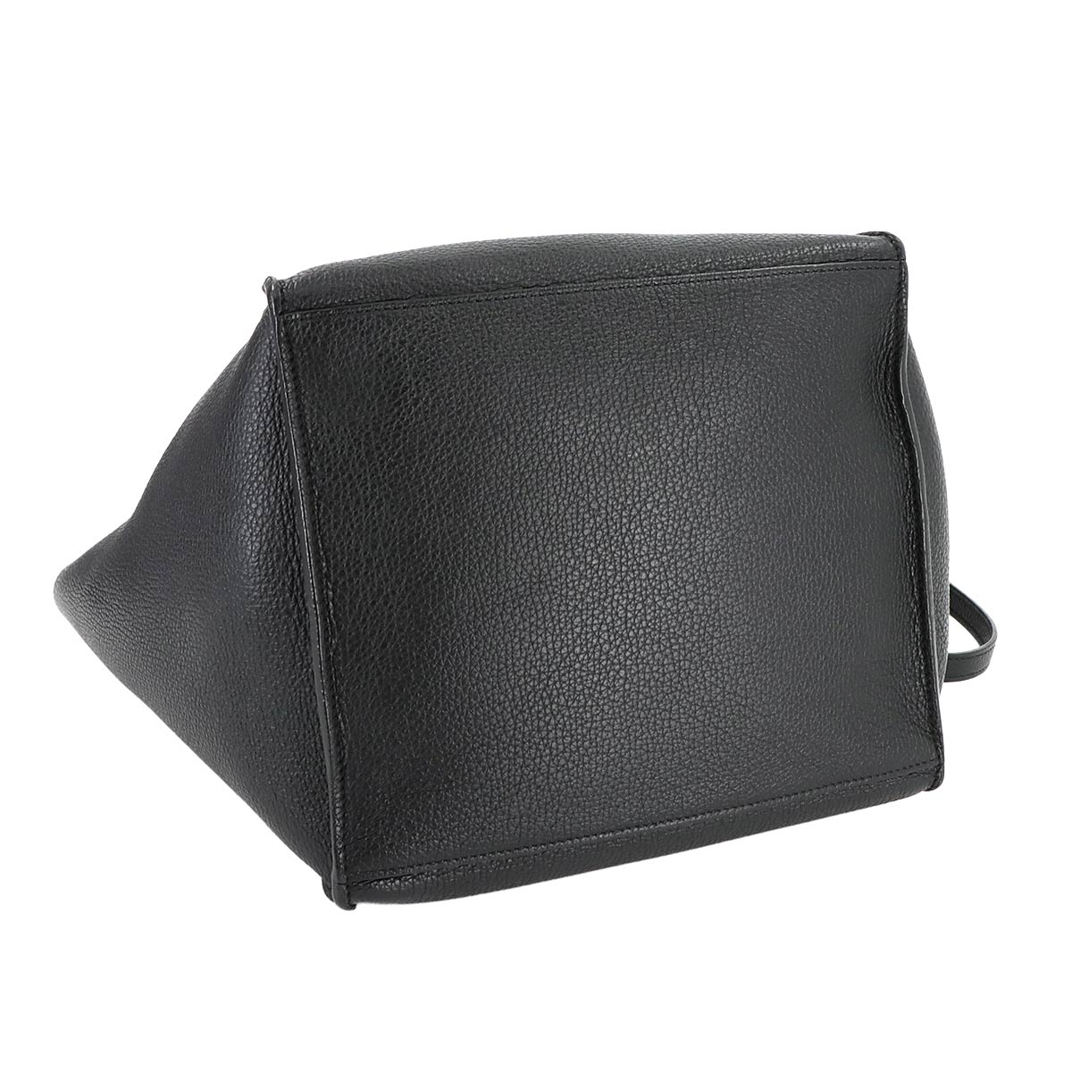 Big Bag Small With Longstrap Hand Shoulder Bag Leather Black