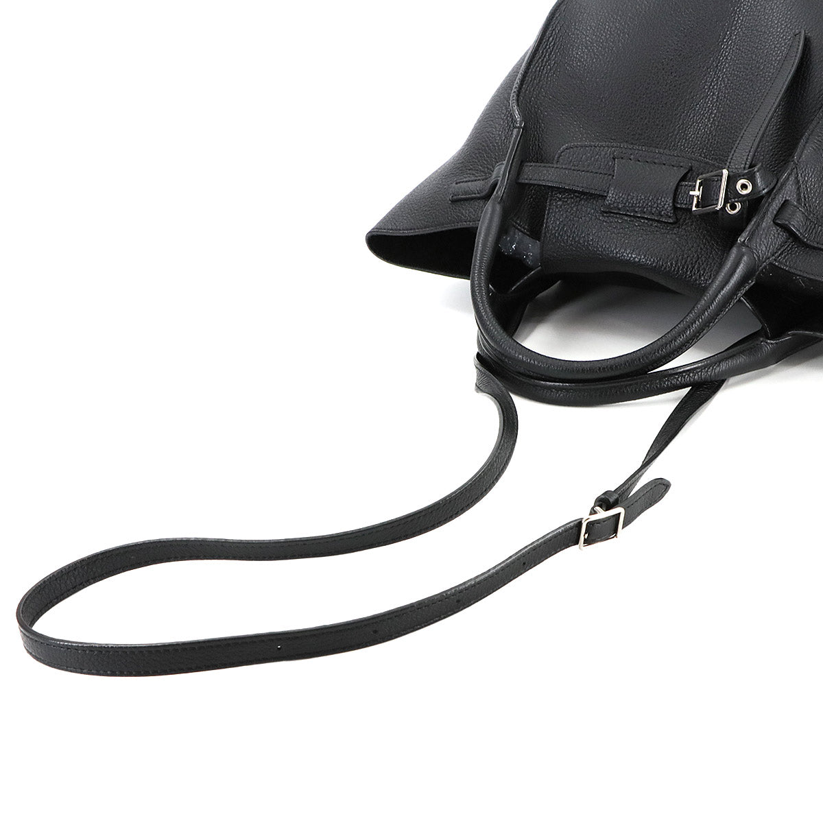 Big Bag Small With Longstrap Hand Shoulder Bag Leather Black