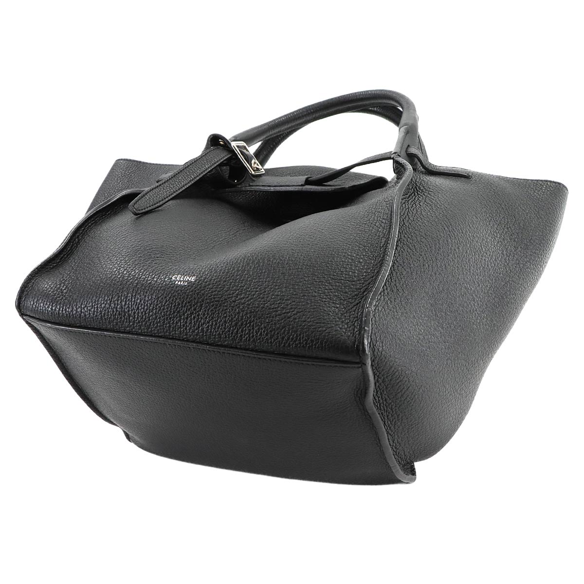 Big Bag Small With Longstrap Hand Shoulder Bag Leather Black