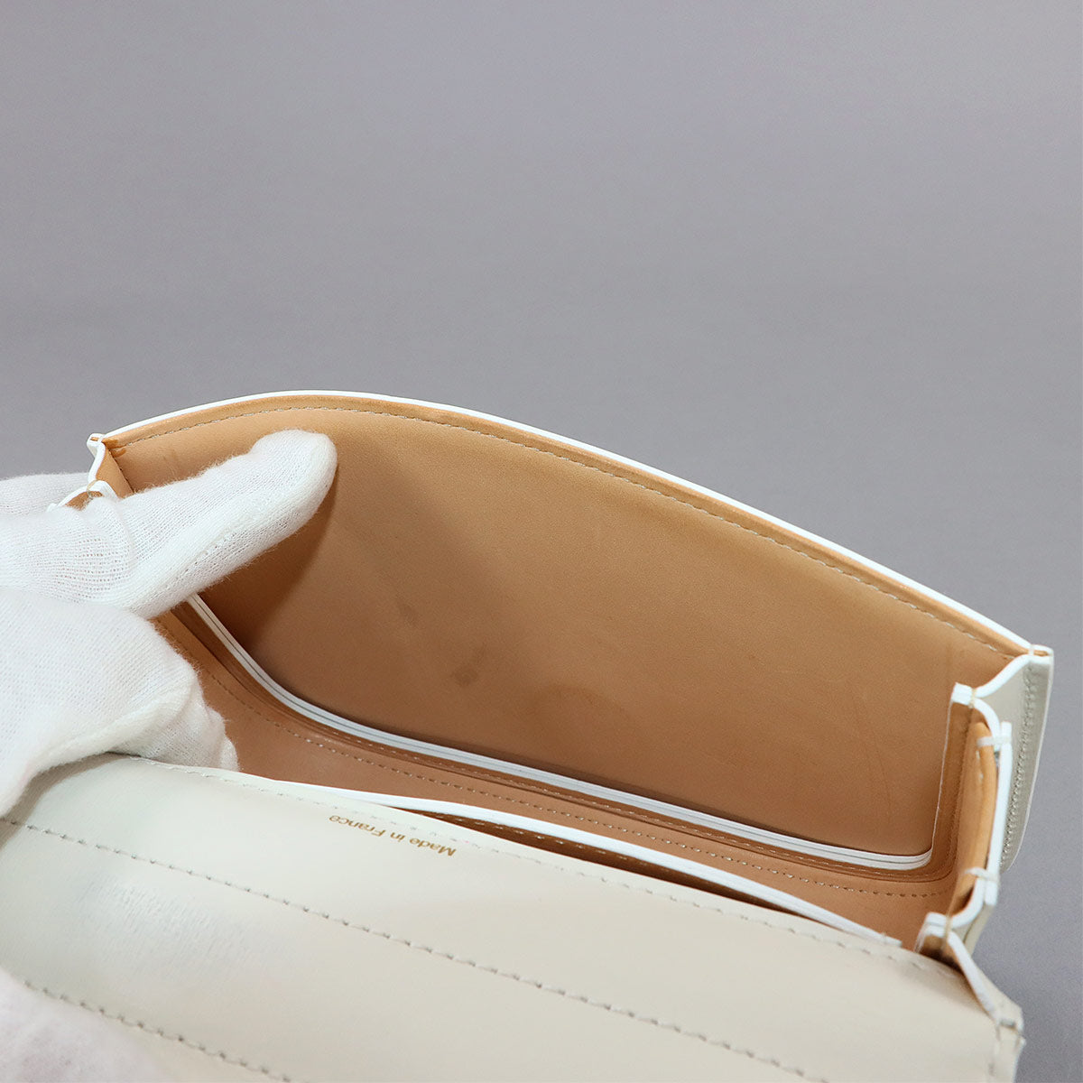 Lingot Small Shoulder Bag Leather White Purse