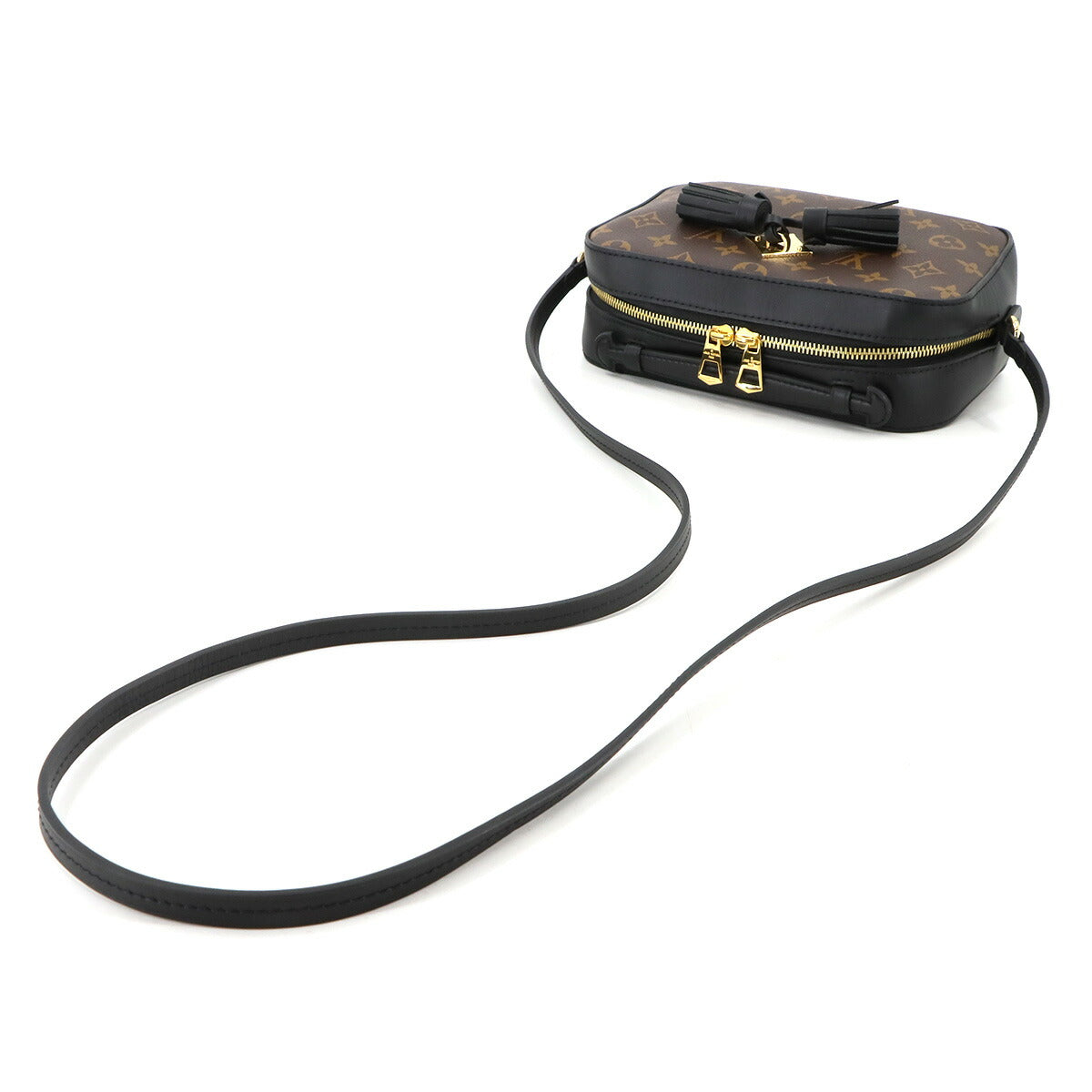Monogram Saintonge Shoulder Bag Brown Noir M43555 Purse
