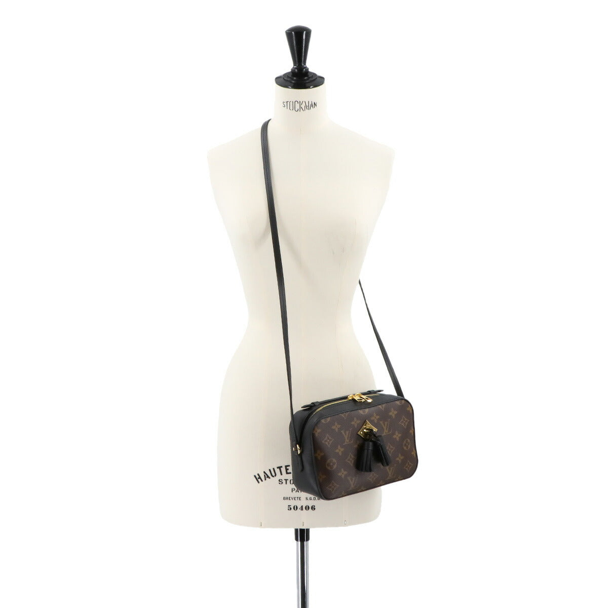 Monogram Saintonge Shoulder Bag Brown Noir M43555 Purse