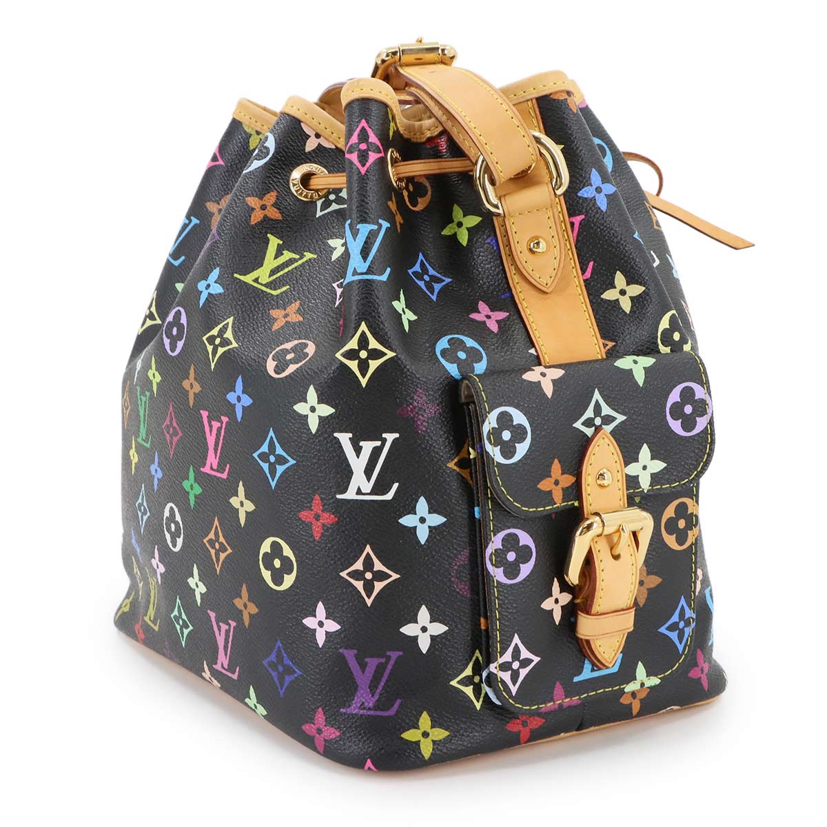 Monogram Multicolor Petit Noe Shoulder Bag Noir M42230