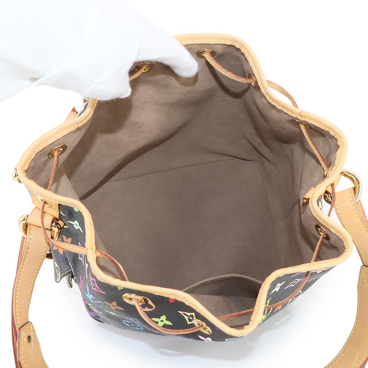 Monogram Multicolor Petit Noe Shoulder Bag Noir M42230