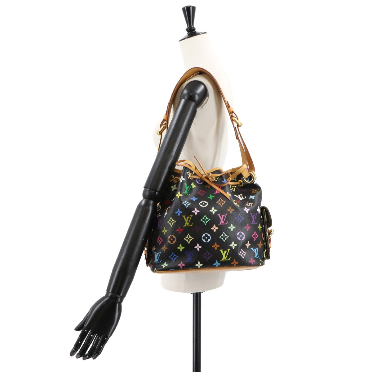 Monogram Multicolor Petit Noe Shoulder Bag Noir M42230