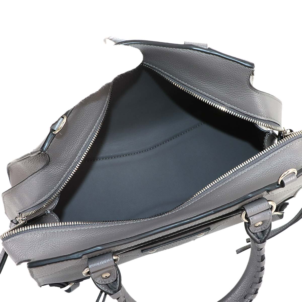 Neo Classic City S Hand Shoulder Bag Leather Gray 638521