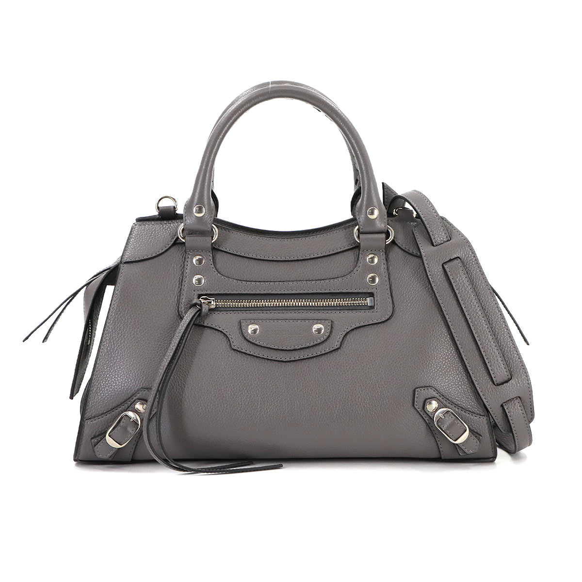 Neo Classic City S Hand Shoulder Bag Leather Gray 638521