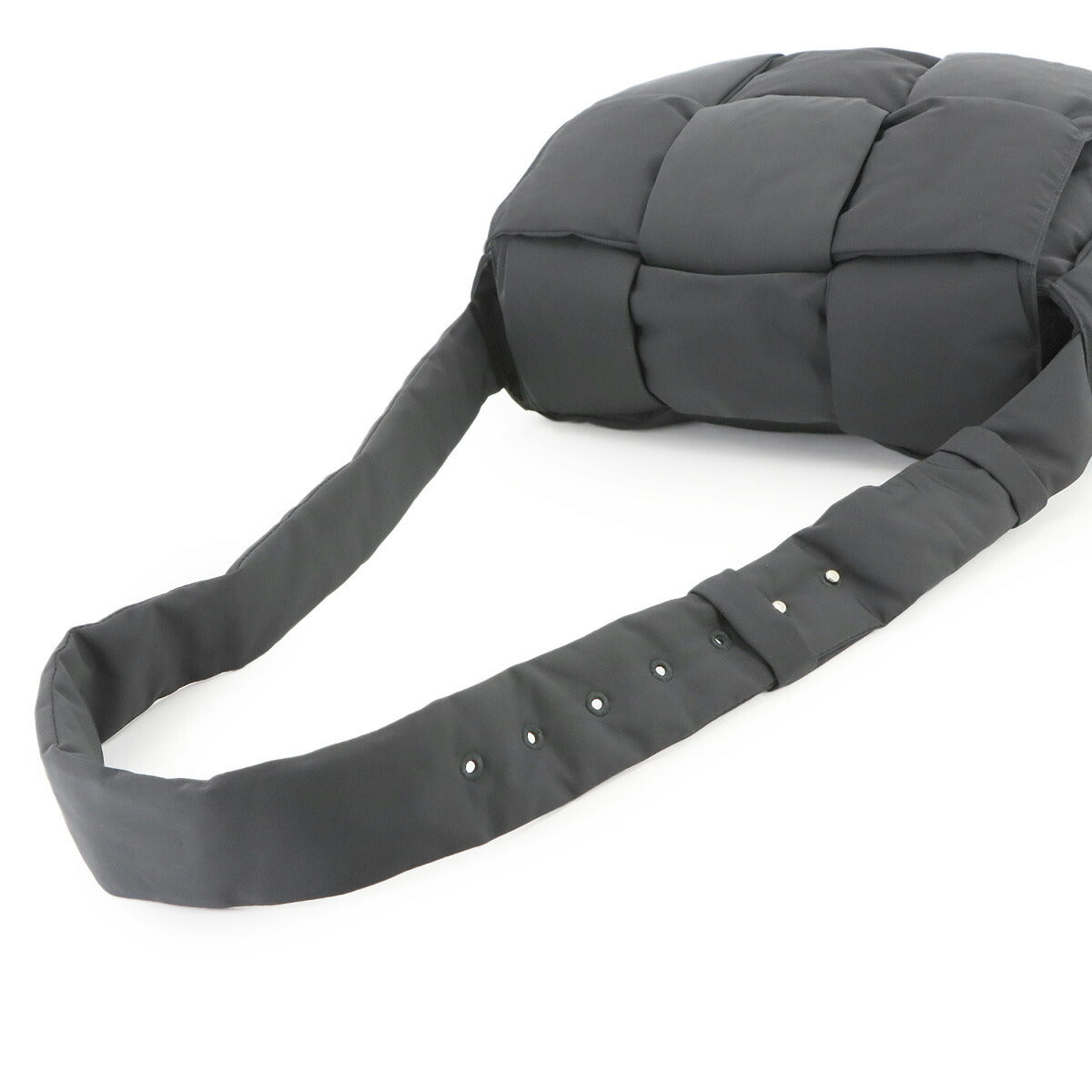 Intrecciato Padded Tech Cassette Shoulder Bag Black