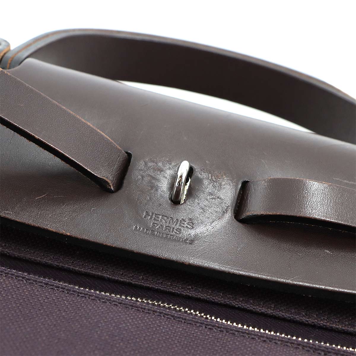 Her Bag Zip PM 2way Hand Shoulder Bag Toile Vash Hunter Brown