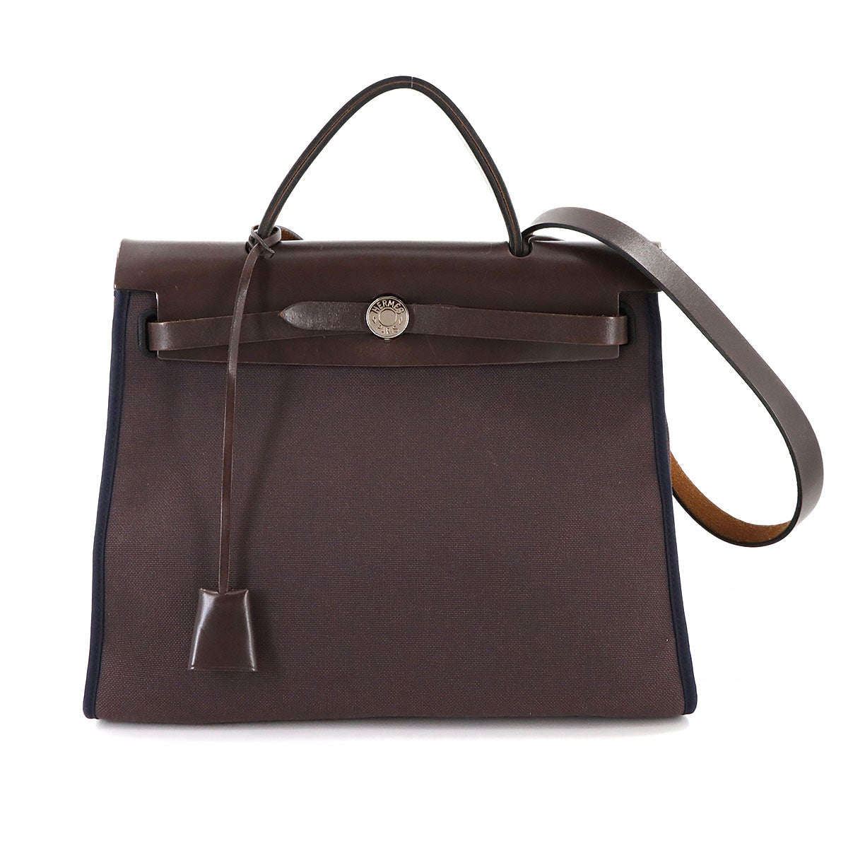 Her Bag Zip PM 2way Hand Shoulder Bag Toile Vash Hunter Brown