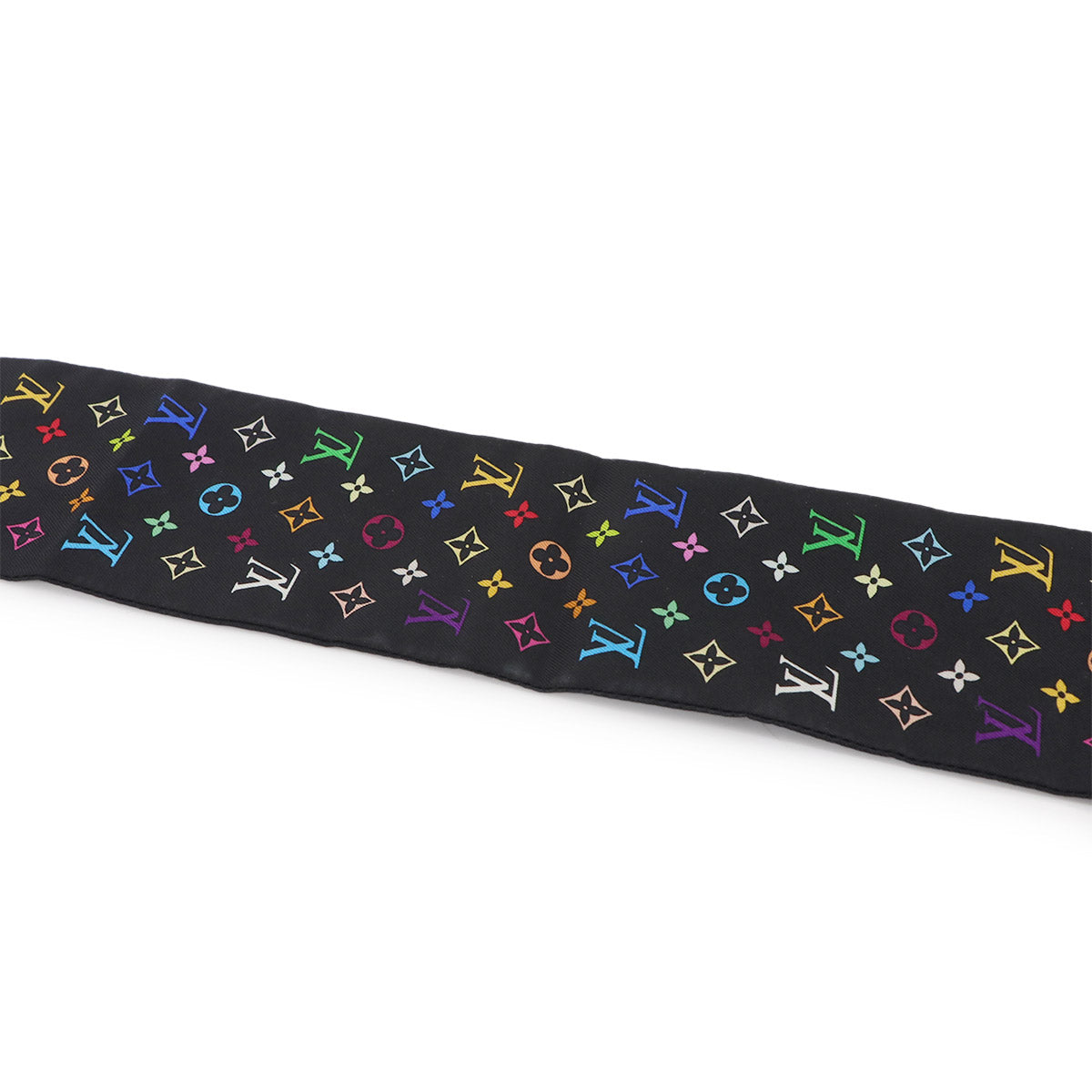 Monogram Multicolor Bandeau Scarf Silk 100% Noir M71992