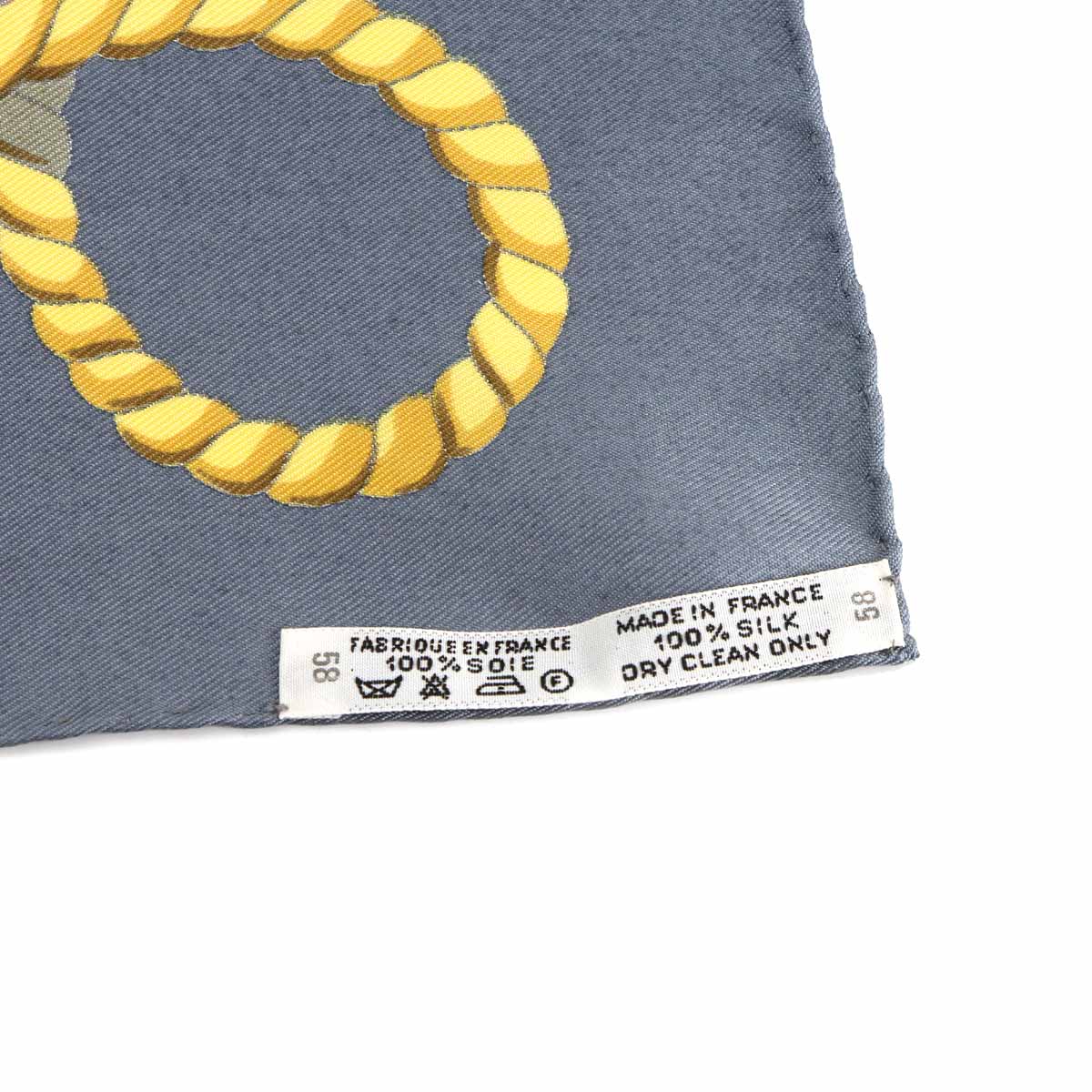 Carre 90 Scarf Les Folies Du Ciel Silk Dark Grey