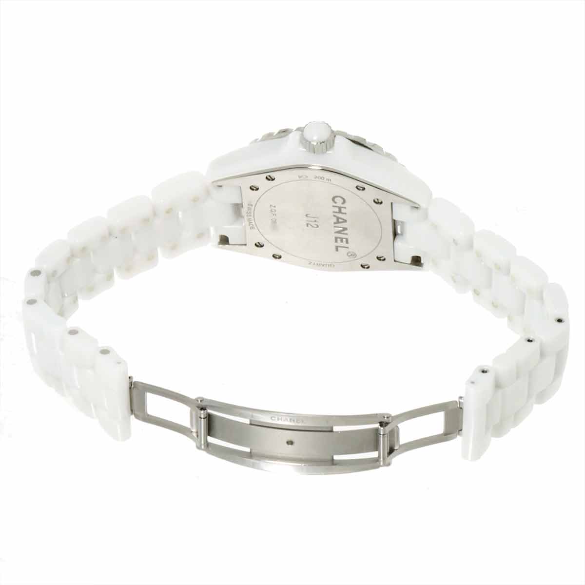 J12 38mm H3214 Diamond Ceramic Quartz White Shell Dial Mens