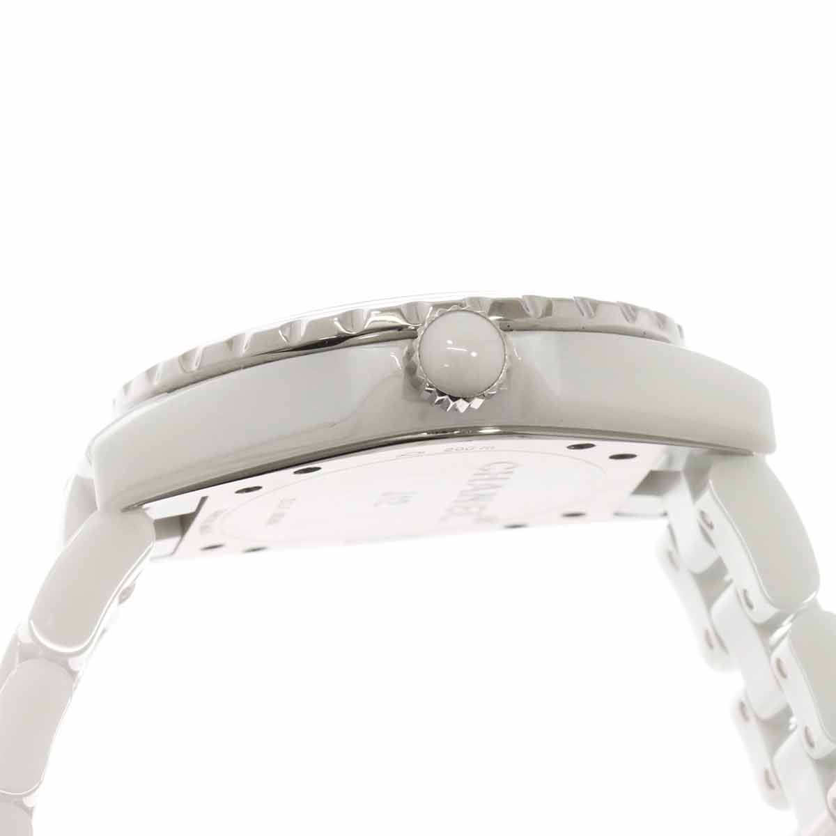 J12 38mm H3214 Diamond Ceramic Quartz White Shell Dial Mens
