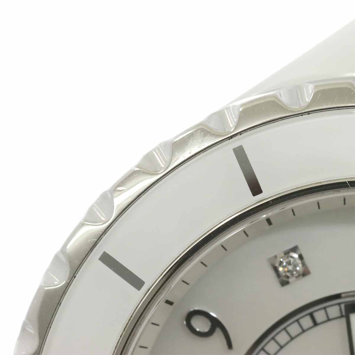 J12 38mm H3214 Diamond Ceramic Quartz White Shell Dial Mens
