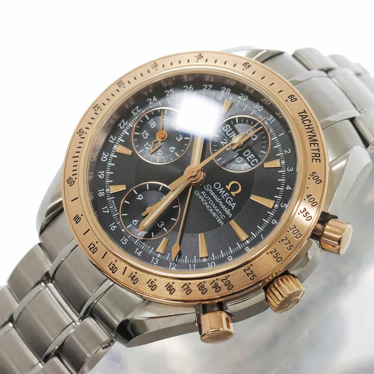 Speedmaster Date 323 21 40 44 01 001 Automatic PG Black Dial