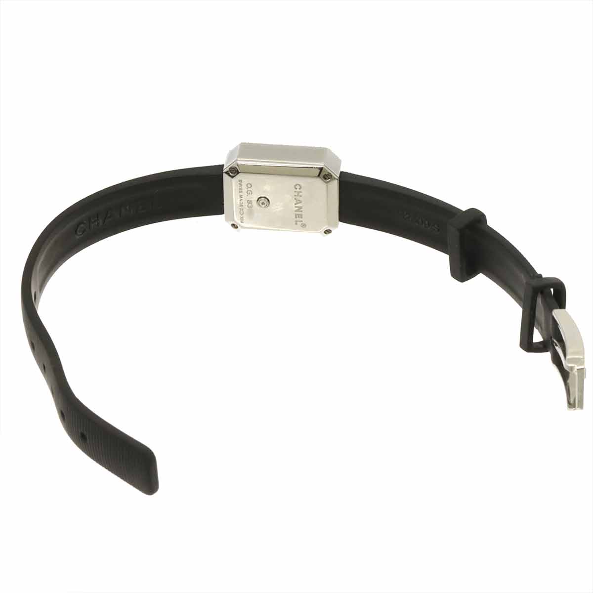 Premiere H2434 Bezel Diamond 4P Rubber Belt Black Dial Ladies