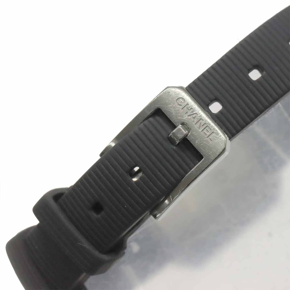 Premiere H2434 Bezel Diamond 4P Rubber Belt Black Dial Ladies