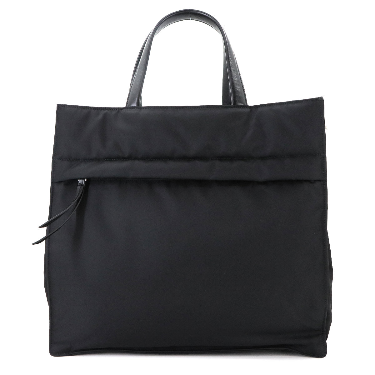 2way Tote Shoulder Bag Nylon Leather Black 2VG076 Purse